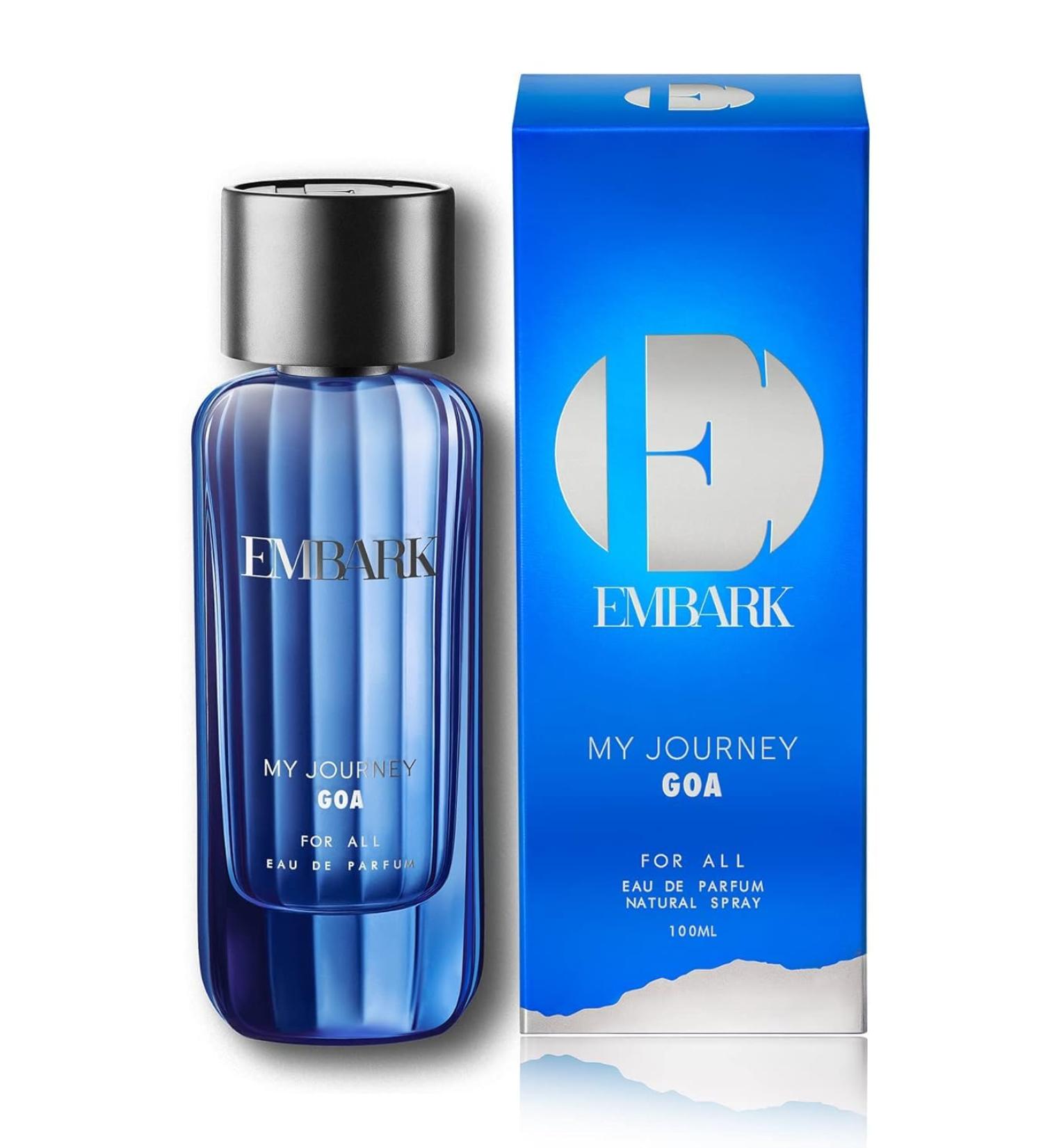 EMBARK My Journey Goa Liquid Perfume For Men & Women Unisex Premium Aquatic Fragrance Eau De Parfum - 100 Ml - Buy Online on GoSupps.com
