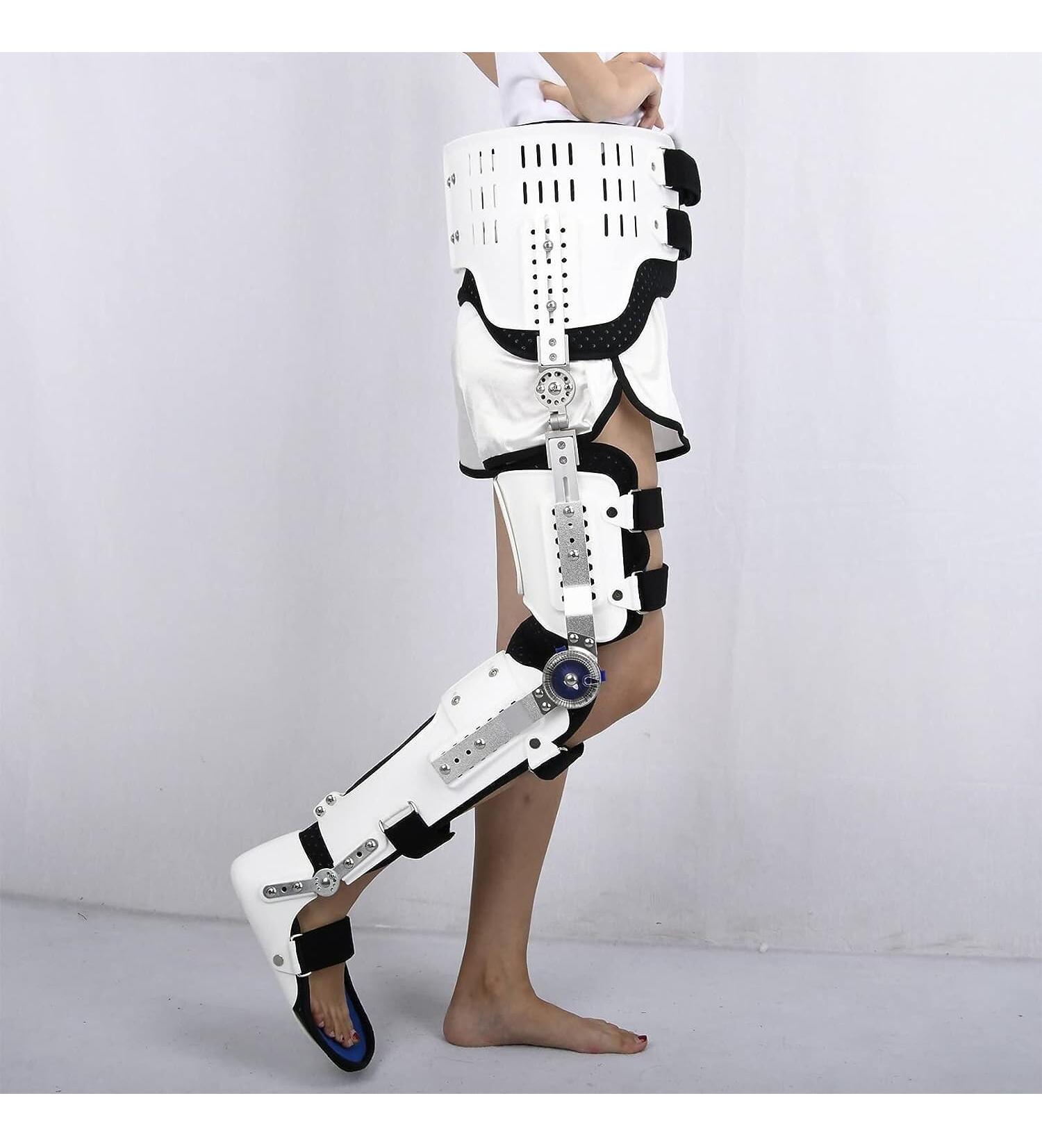 Adjustable Orthopedic Hip Joint Fixation Bracket & Hinged Knee Waist Support Brace - Universal Size for Adults | Knee Ankle Foot Joint Support - Buy Online on GoSupps.com