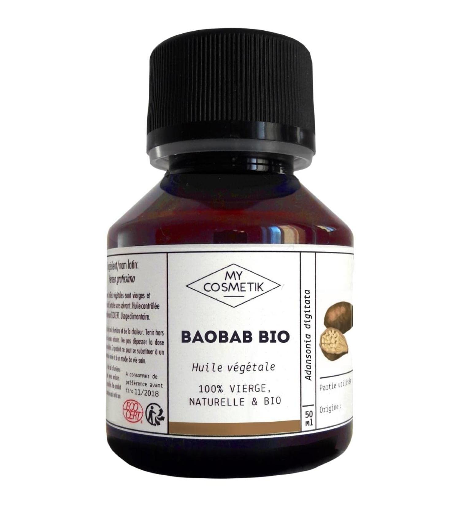 MY COSMETIK Baobab vegetable oil Organic cosmetics 100 pure and natural Made in France Antiaging care 10 ml - Buy Online on GoSupps.com