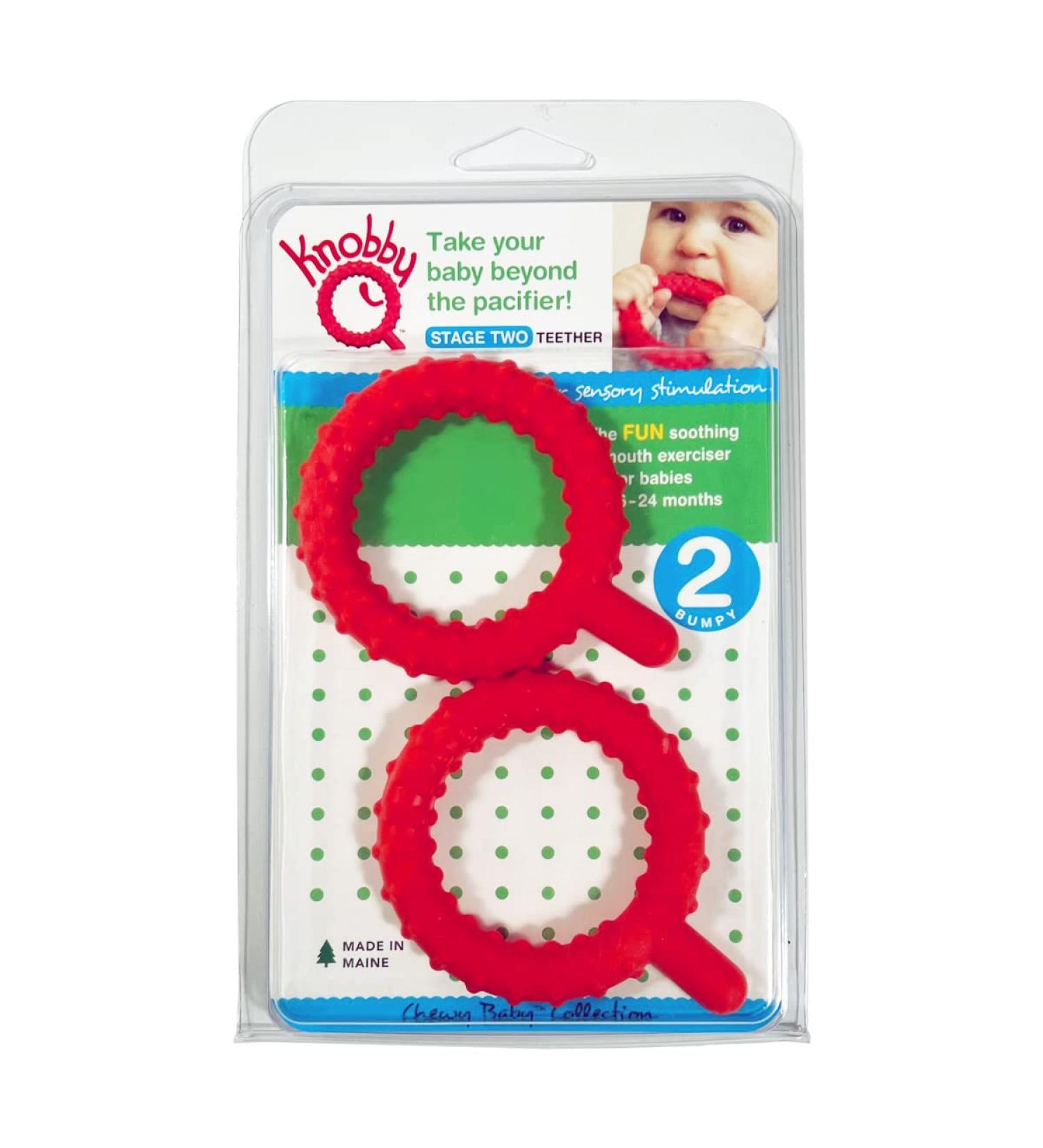 Knobby Q  Stage Two Teether  Red