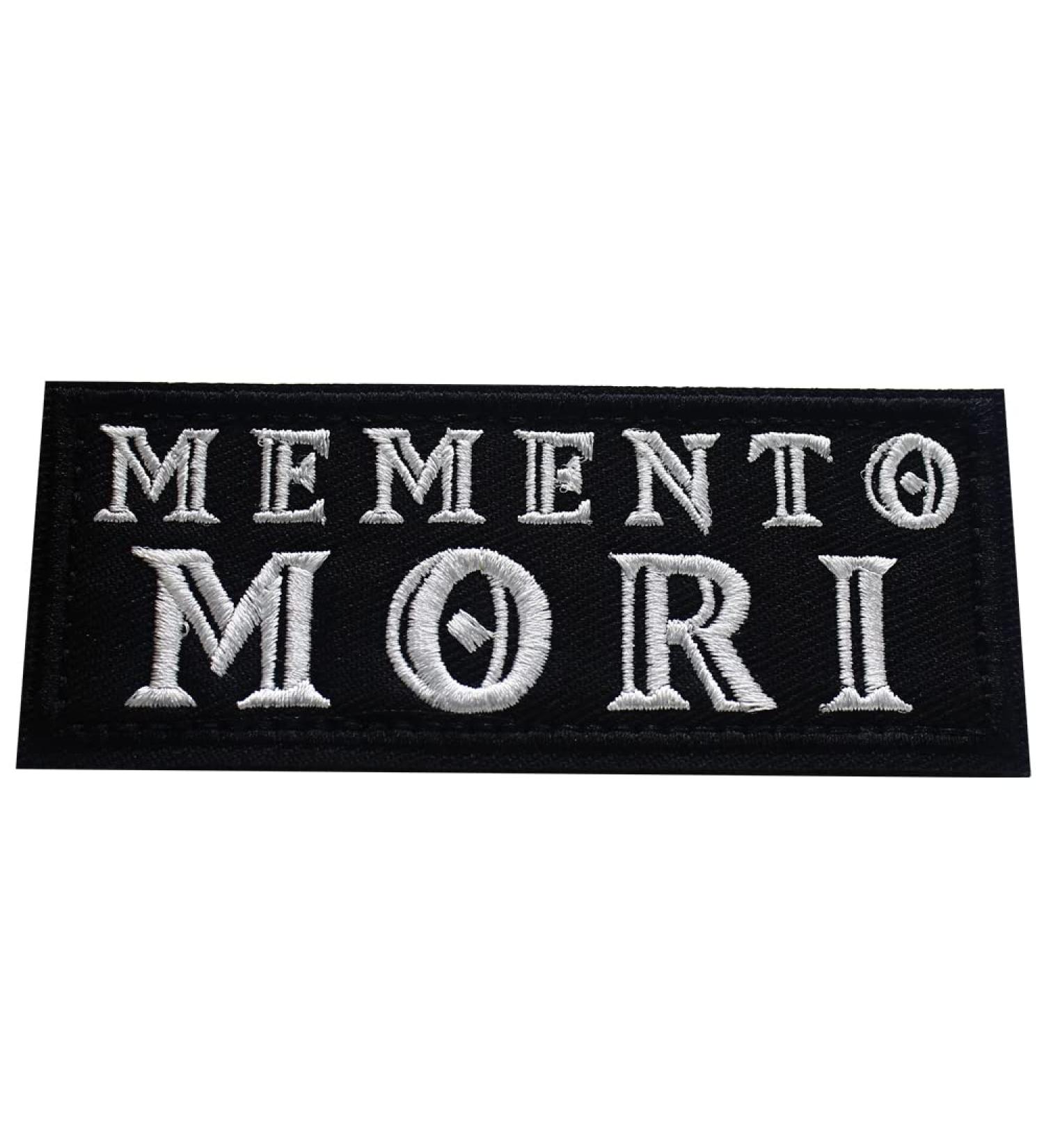 PatchKingdom Memento Mori Embroidery Patch 4X10CM - Funny Biker Travel Emblem - Buy Online on GoSupps.com