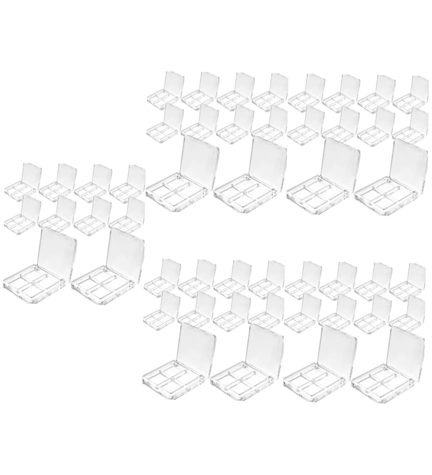 Housoutil 50 Pcs Boxes Eye Shadow Box Highlighters Makeup Containers Diy Eyeshadow Sub Plate Cosmetic Sample 6x6cmx5pcs Transparentx5pcs - Buy Online on GoSupps.com