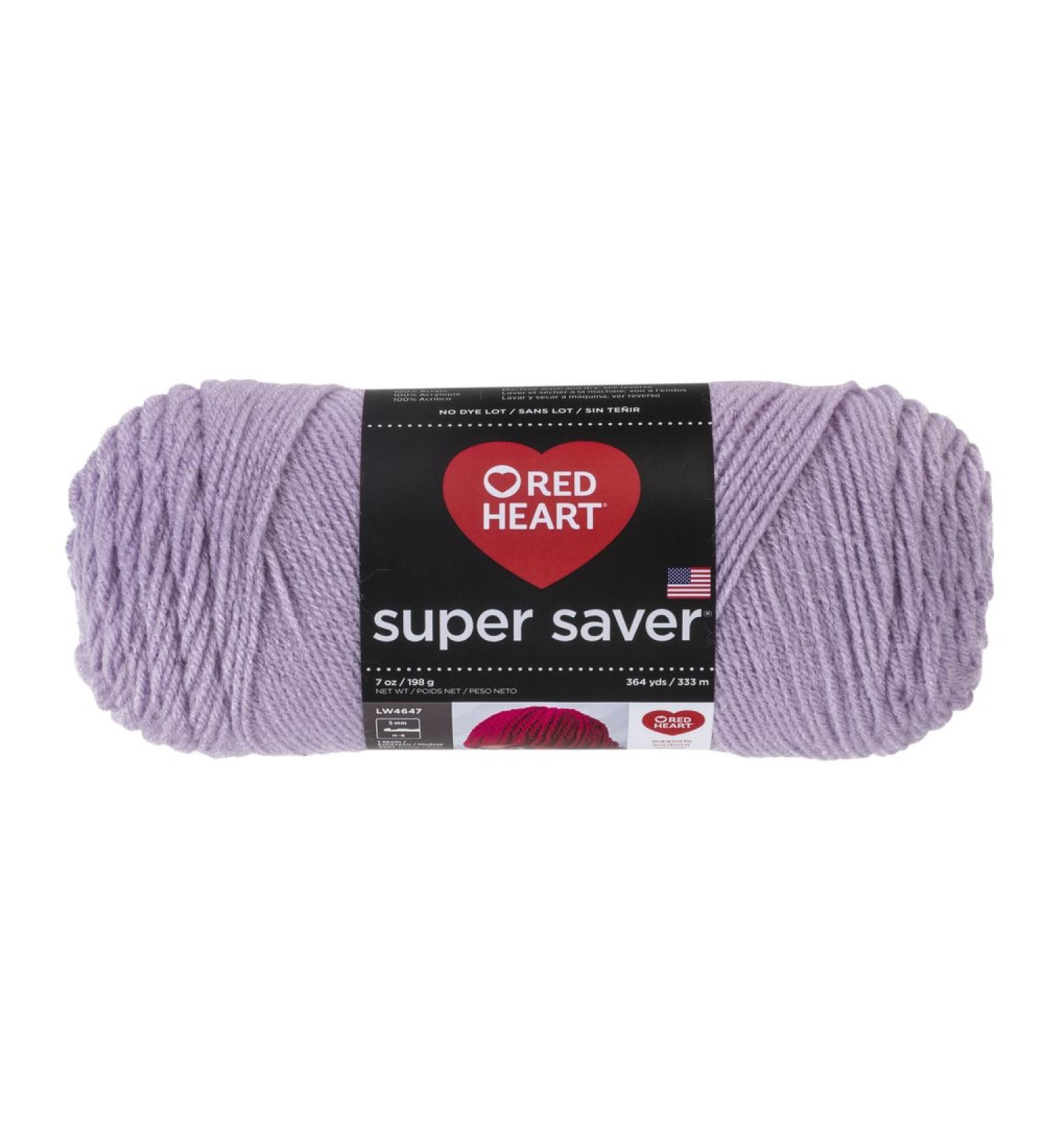 RED HEART Super Saver Yarn Pale Plum (E300.0579) - Solid Color for Crafting and Knitting - Buy Online on GoSupps.com