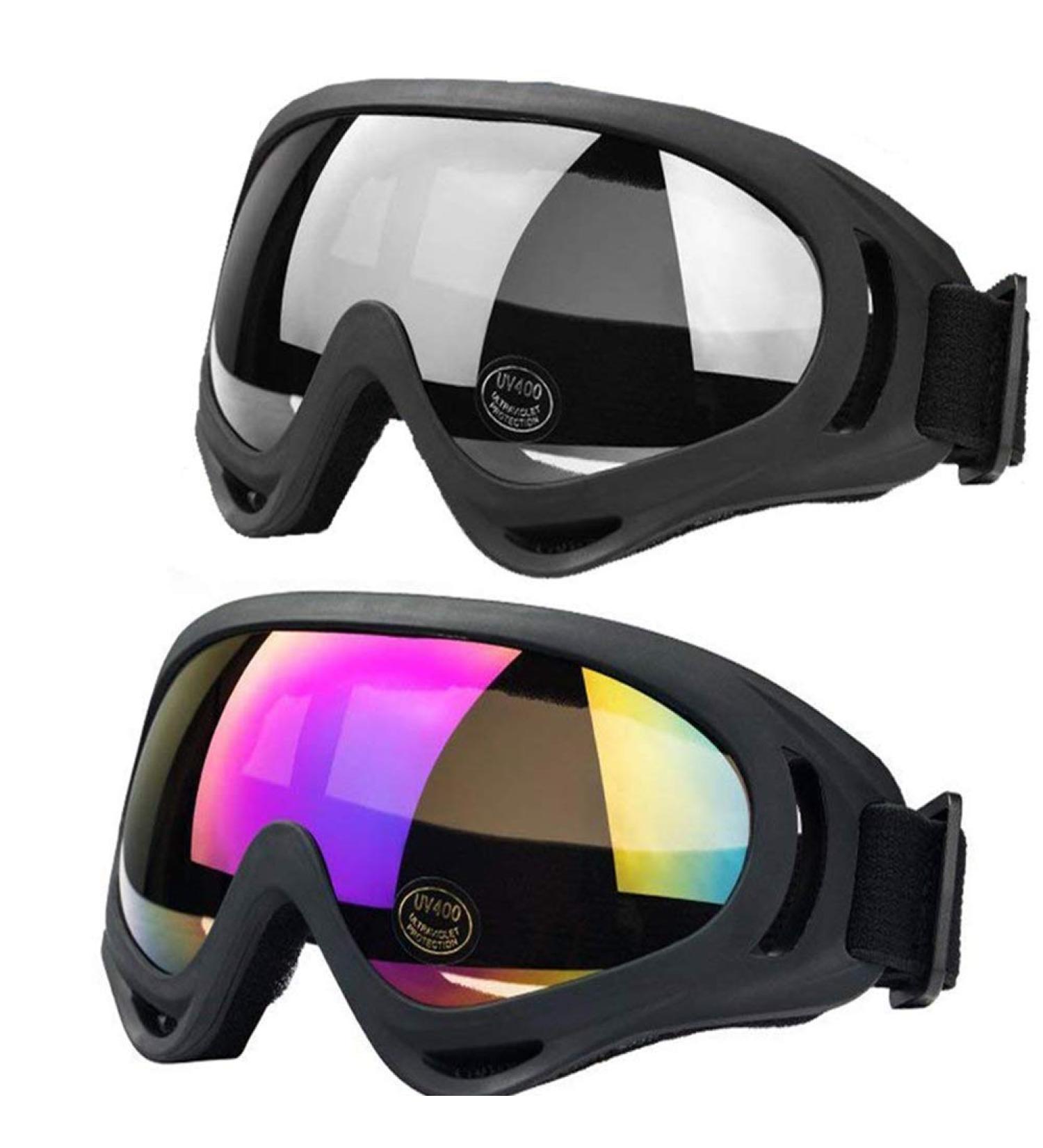 JTEG Ski Glasses & Goggles - Windproof Snow & Motocross Protective Eyewear for Winter Sports - 1 Color + 1 Gray - Buy Online on GoSupps.com
