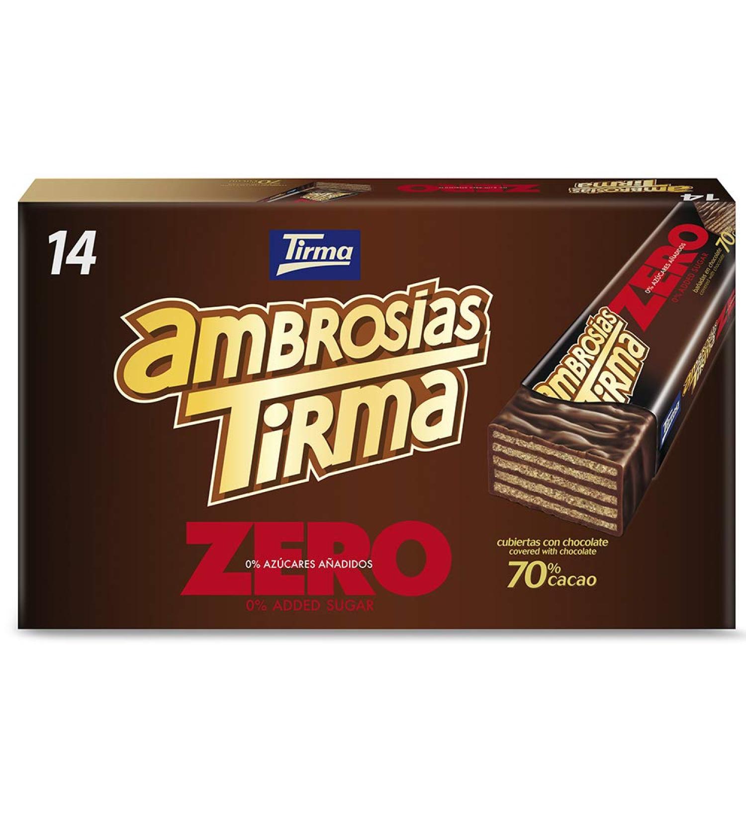 Tirma Dark Chocolate Waffles 70% Cocoa | Sugar-Free Keto & Low-Carb Snack | Diabetic-Friendly | 14-Piece Multipack | 301g - Buy Online on GoSupps.com