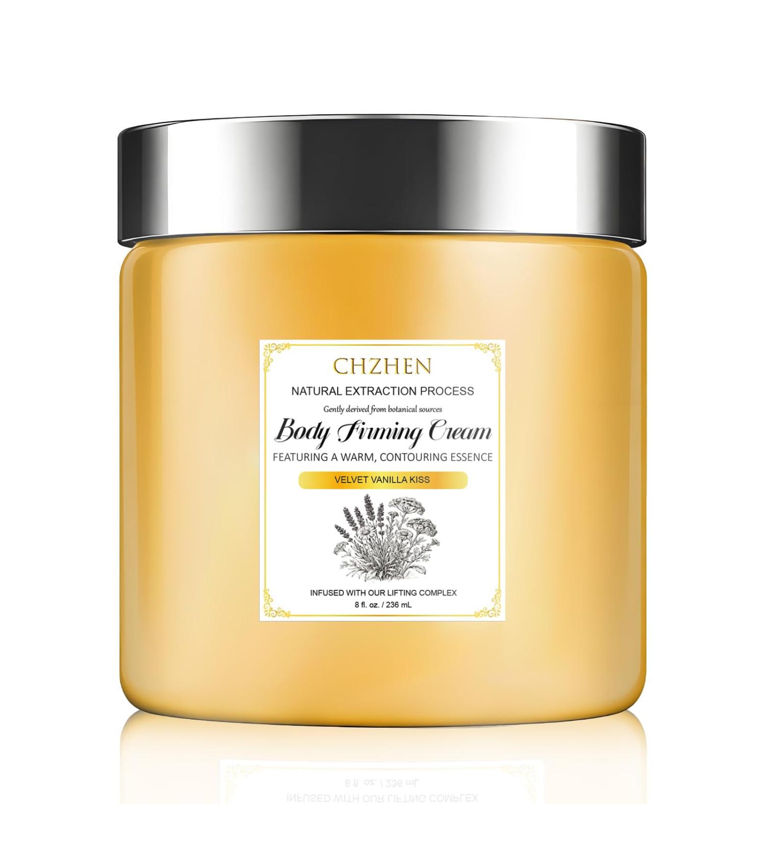 EdenEdges Champagne Lift Firming Body Cream with Pink Pepperslim - Hydrating Daily Moisturizer for Crepey Skin on Arms Legs & Belly - Nourishing Vanilla Body Lotion for Toned Skin & Elasticity - 8oz - Buy Online on GoSupps.com