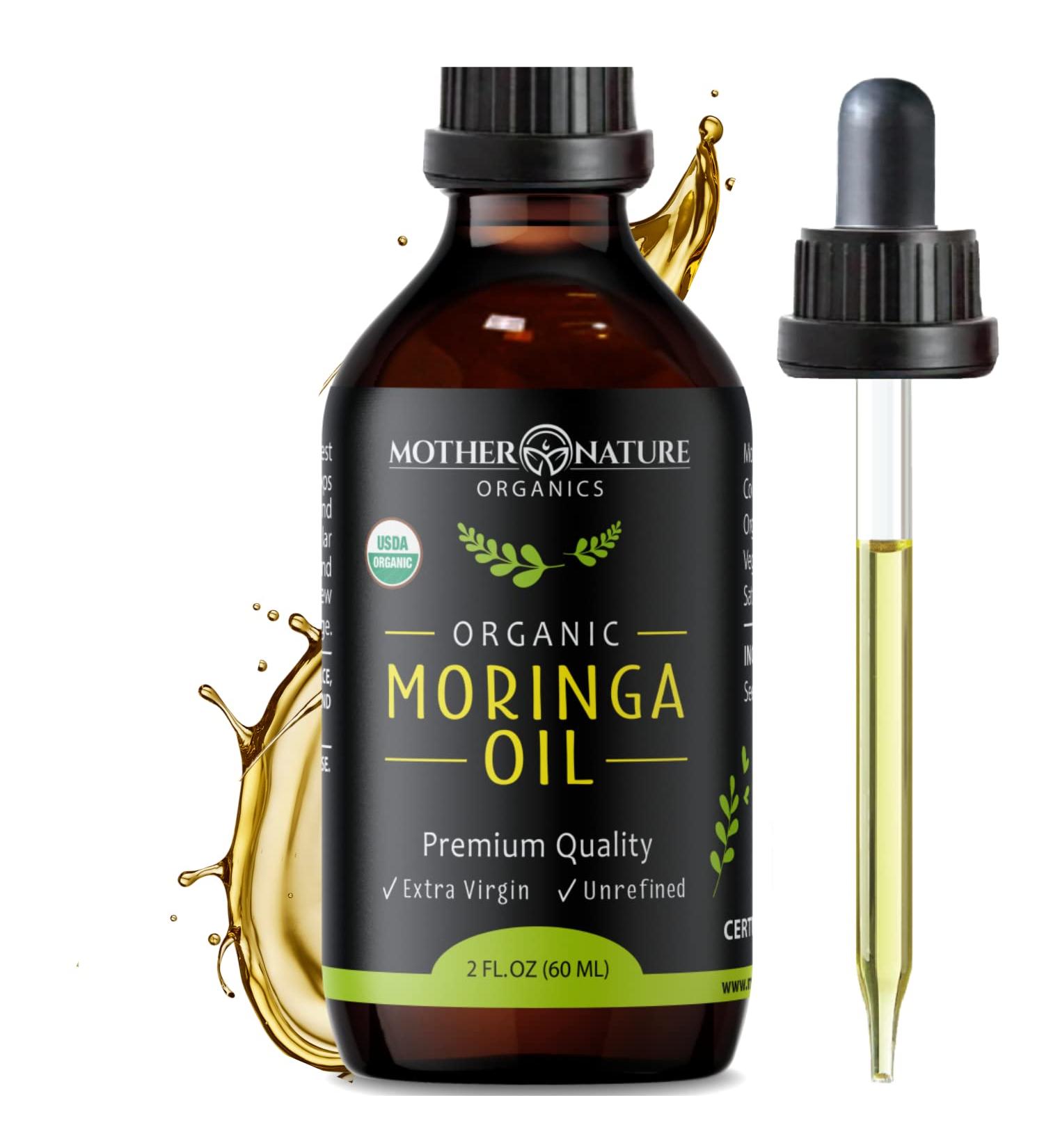 Moringa Oil - USDA Organic 100% Pure & Cold Pressed | Natural Moisturizer for Skin Face Hair | Gluten Free Non-GMO & Vegan (2oz - Buy Online on GoSupps.com