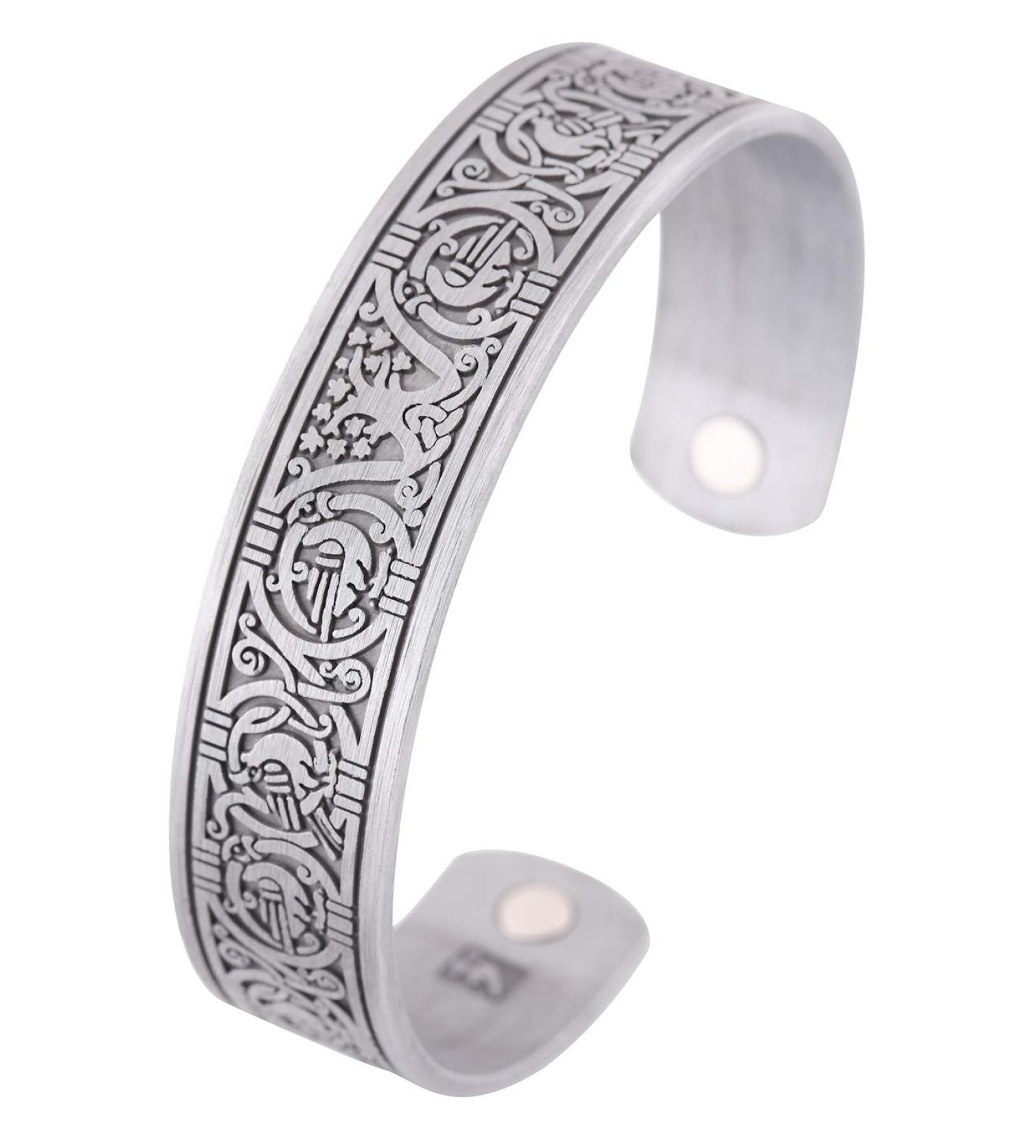 Magnetic Therapy Viking Bracelet - Tree of Life Celtic Knot Cuff Bangle for Men & Women | International Shipping - Buy Online on GoSupps.com