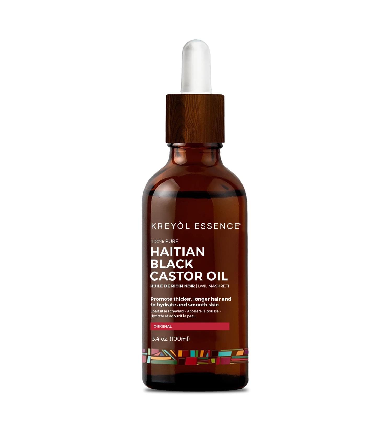 Kreyol Essence  Castor Oil Pure Haitian Black  3.4 Ounce