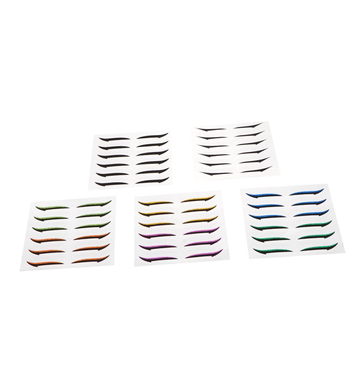 Hemoton 72 Pairs Glitter Eyeliner Glitter Stickers Double Eyelid Tapes Eyeliner Transfer Miss Tool Flash - Buy Online on GoSupps.com