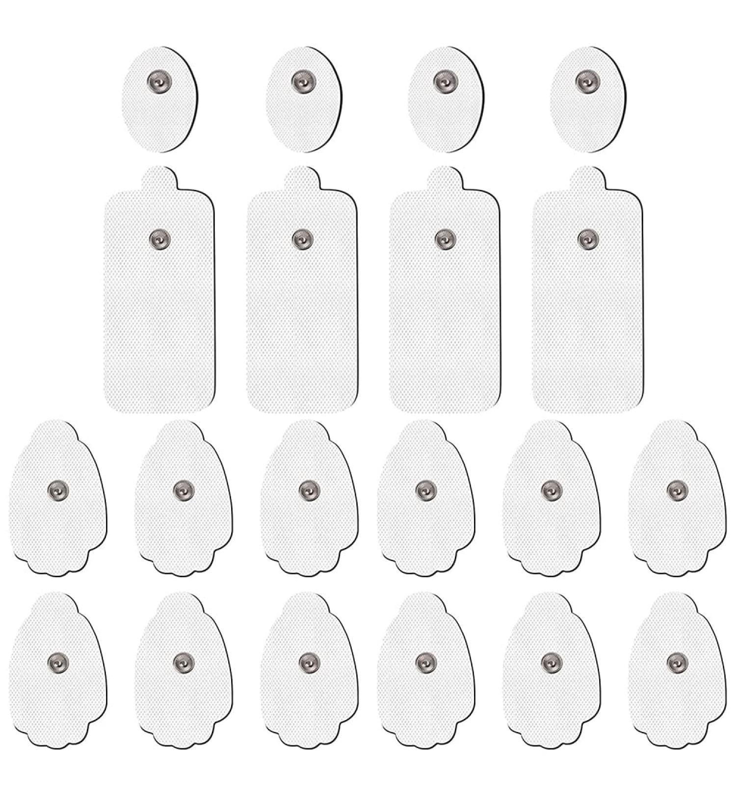 20 Pack TENS Unit Snap Electrode Pads | Reusable 35+ Times | 3.5mm Connector | Compatible with Belifu TENS | 20 Piece Set - Buy Online on GoSupps.com