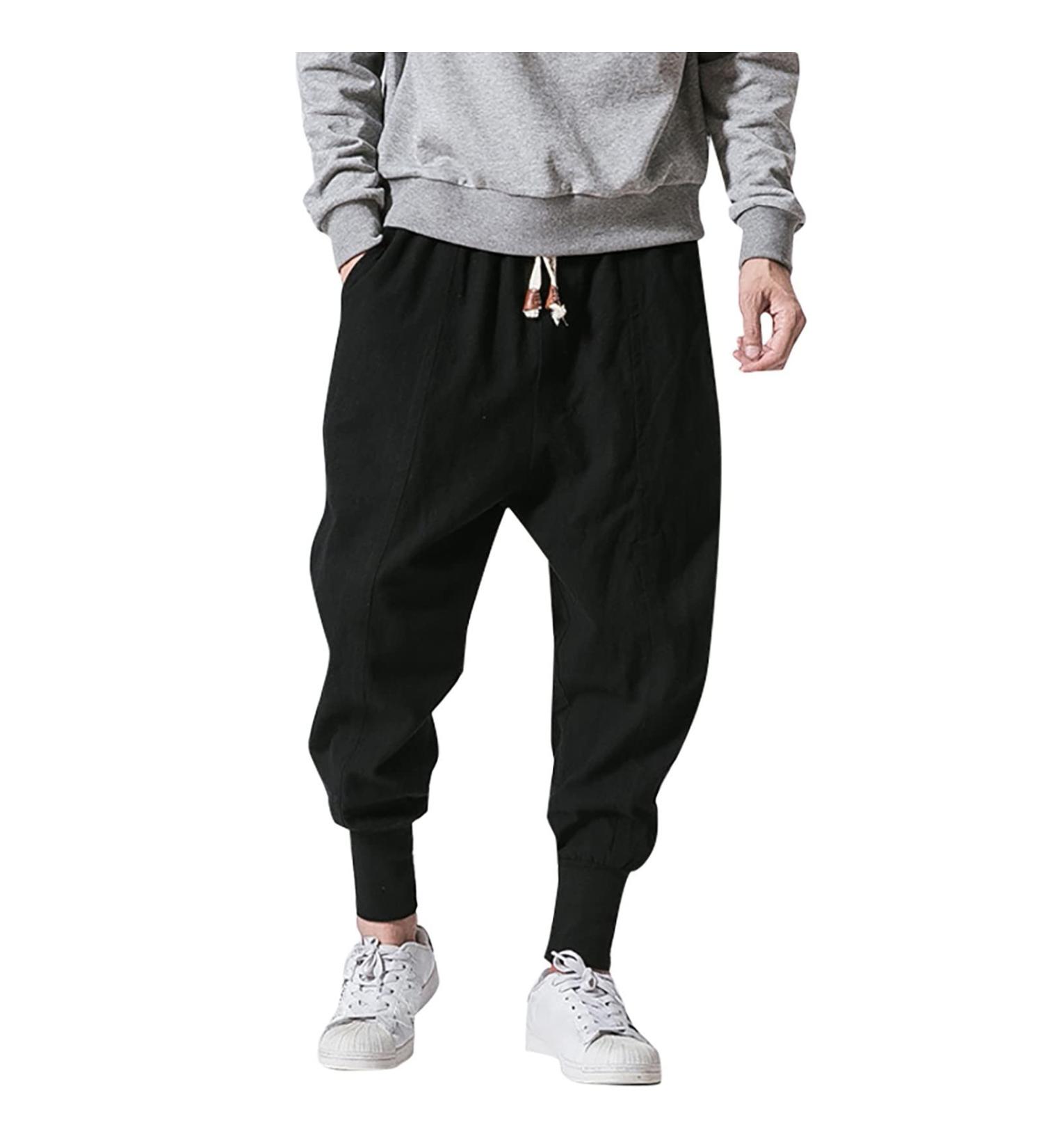 CEWIFO Men's Casual Pants - 32x32 Mid Loose Fit Elastic Waist Skin Color & Beige Cotton Sweatshorts | Shop Now! - Buy Online on GoSupps.com