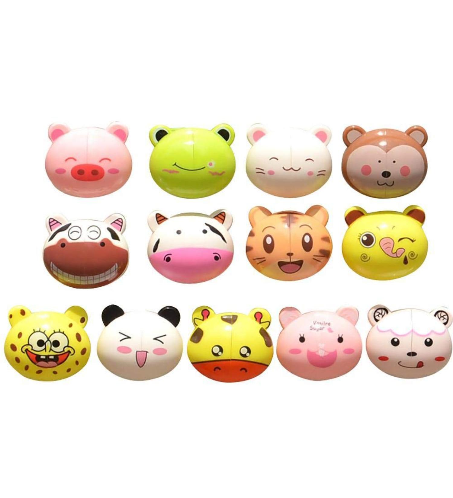 5pcs Cute Cartoon Toothbrush Holder Set for Kids | Animal Shaped Cover & Grip | Manual Toothbrushes | Random Style - Buy Online on GoSupps.com
