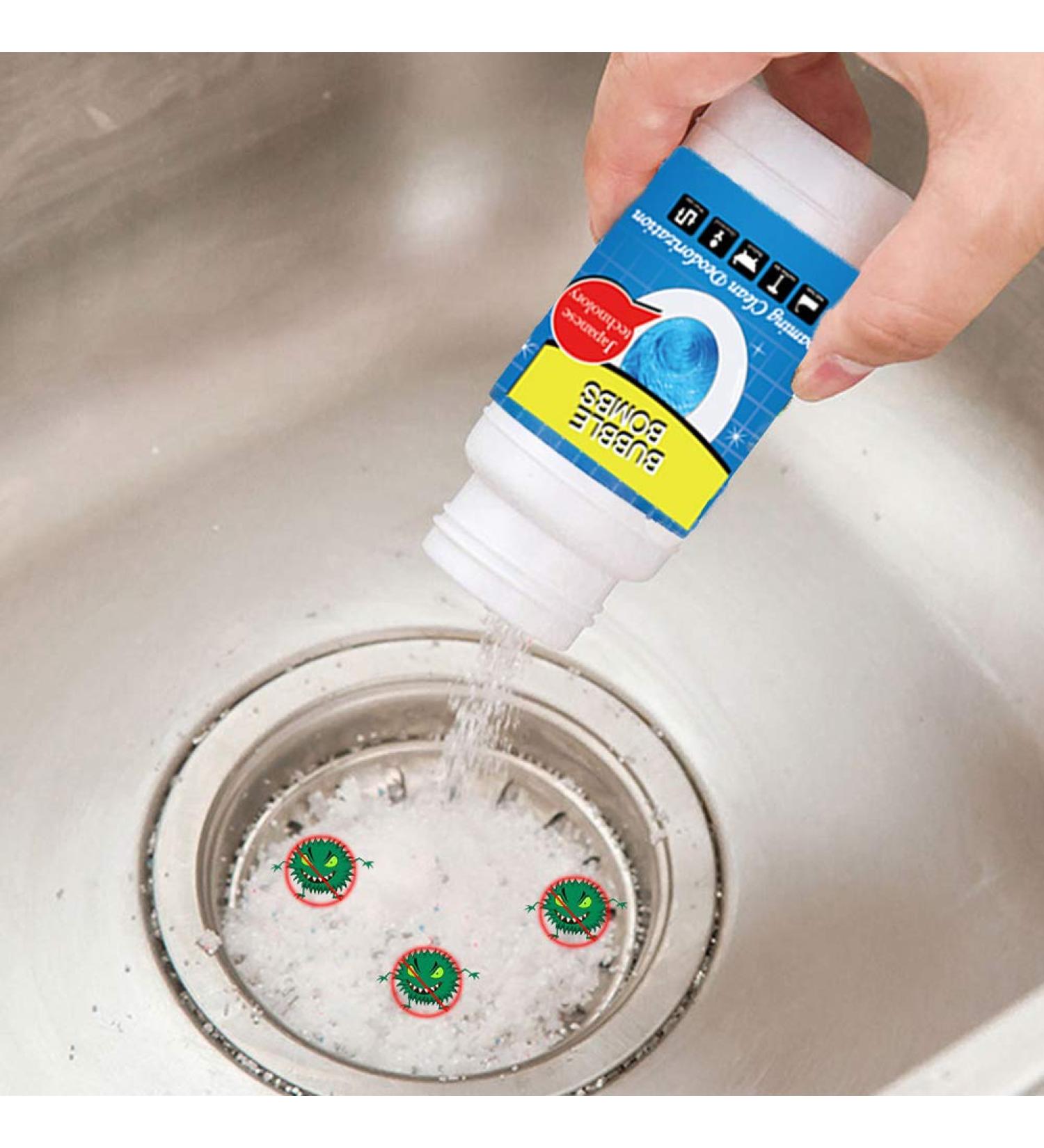 URFEDA Toilet detergent Particles Foam Cleaner Automatic Toilet Cleaning Pipe Dredging Detergent Bubble Bombs for Main Lines Sinks Tubs Toilets Showers Kitchen Sinks - Buy Online on GoSupps.com