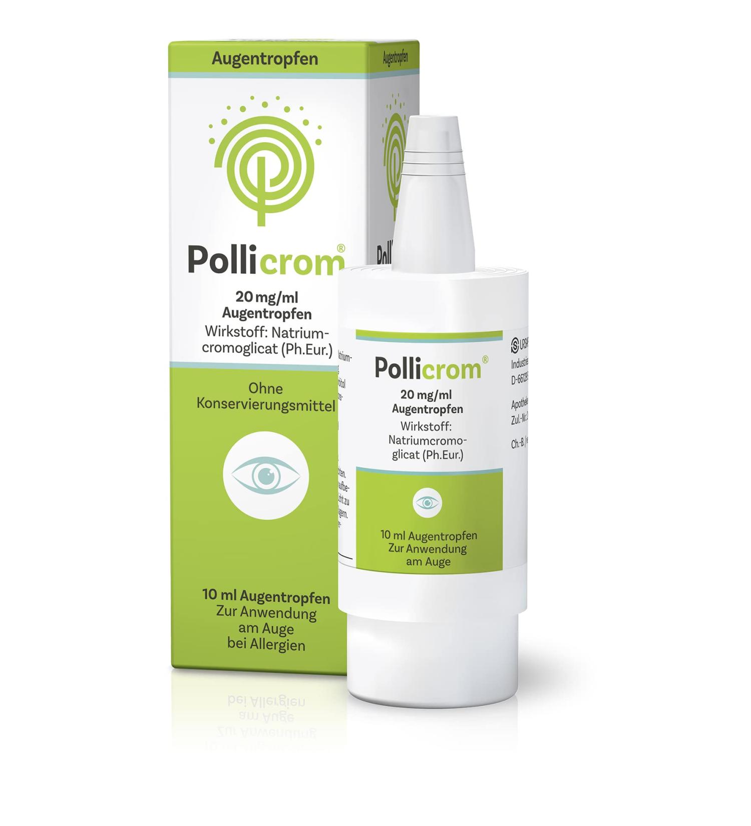 Pollicrom Eye Drops - Year-Round Allergy Protection with Cromoglycic Acid | 10ml - International Shipping Available - Buy Online on GoSupps.com