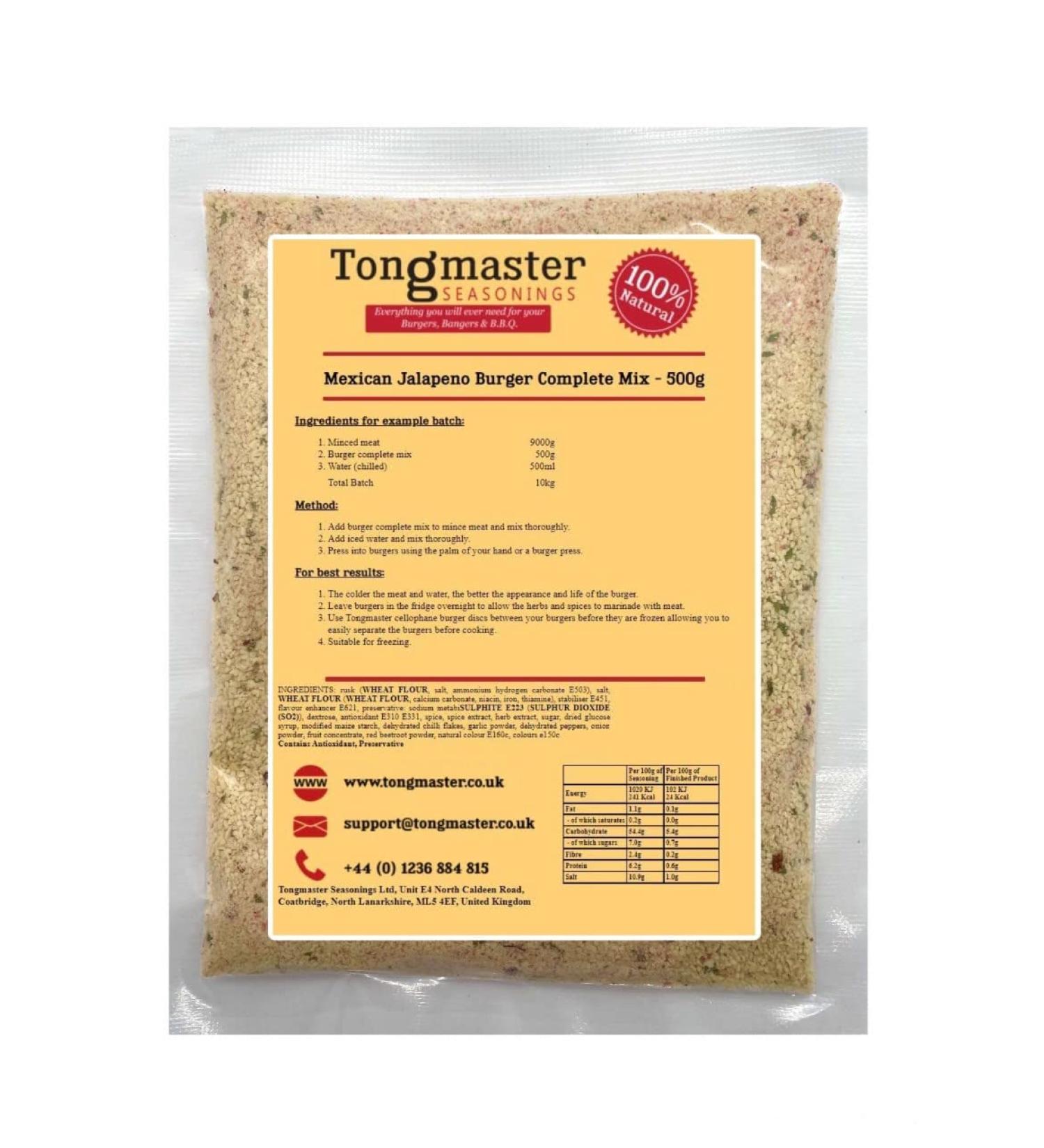 Mexican Jalapeno Burger Complete Mix - 500g
