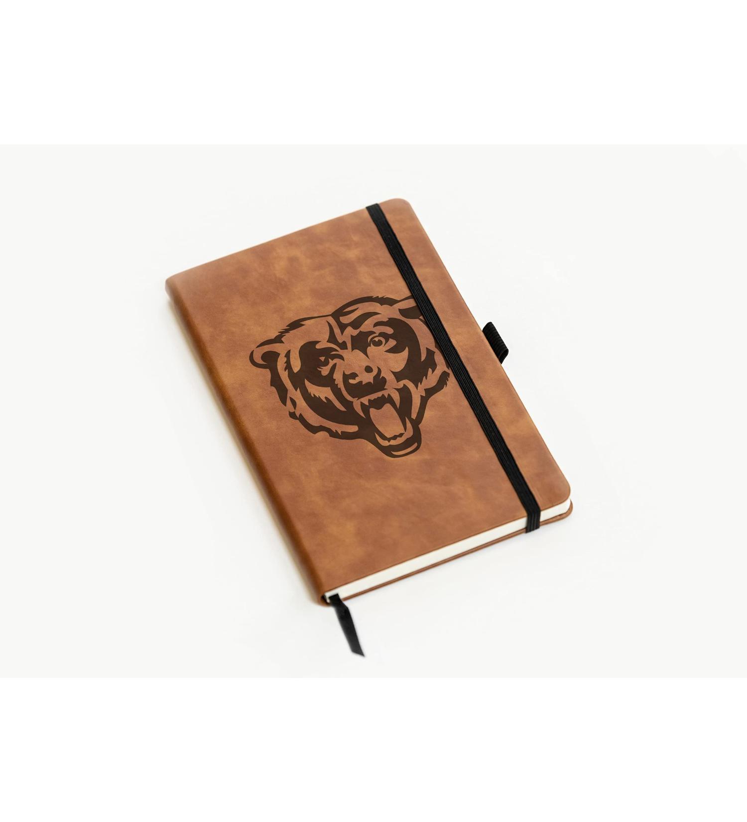 NFL Chicago Bears Brown Laser Engraved Small Notepad Journal - 8.25 x 5.25 Office Accessory - Buy Online on GoSupps.com