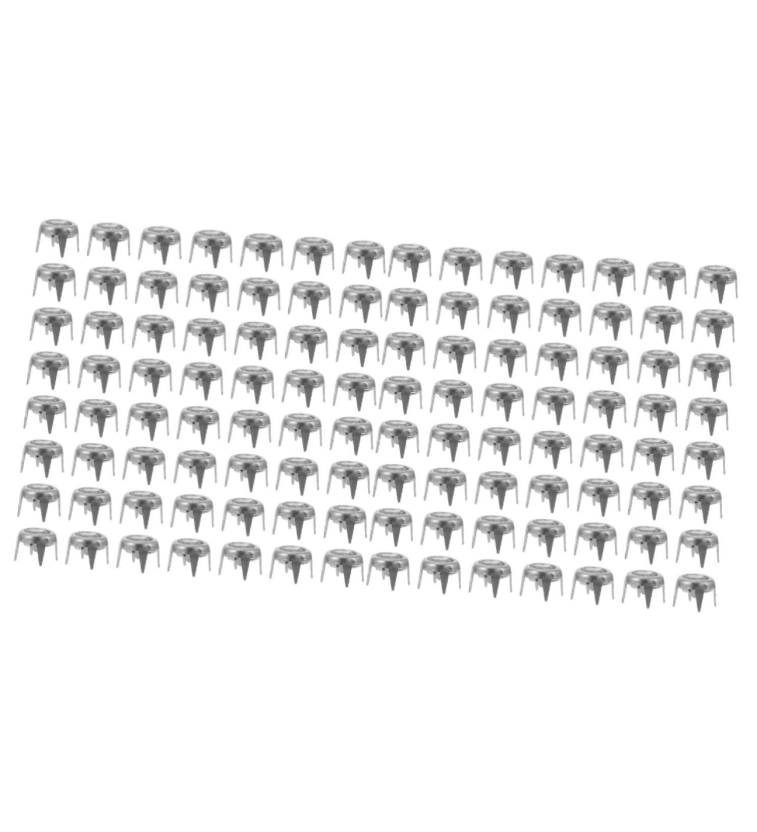 COHEALI 100 Pcs Four Claw Drill Nail Diamond Studs Punk Studs for Clothing Four-jaw Rivets Crystal Bags Silverx2pcs 0.6X0.6CMx2pcs - Buy Online on GoSupps.com