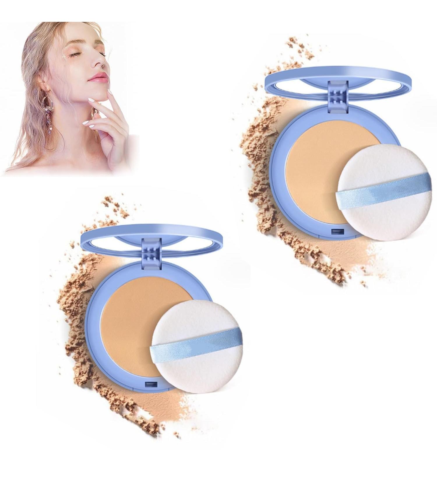 GAGK Matte Perfection Pressed Powder Matte Wet and Dry Powder Oil Control Face Pressed Powder Matte Smooth Setting Powder Waterproof Long Lasting Finishing Powder (Natural Beige+Pure Beige) - Buy Online on GoSupps.com