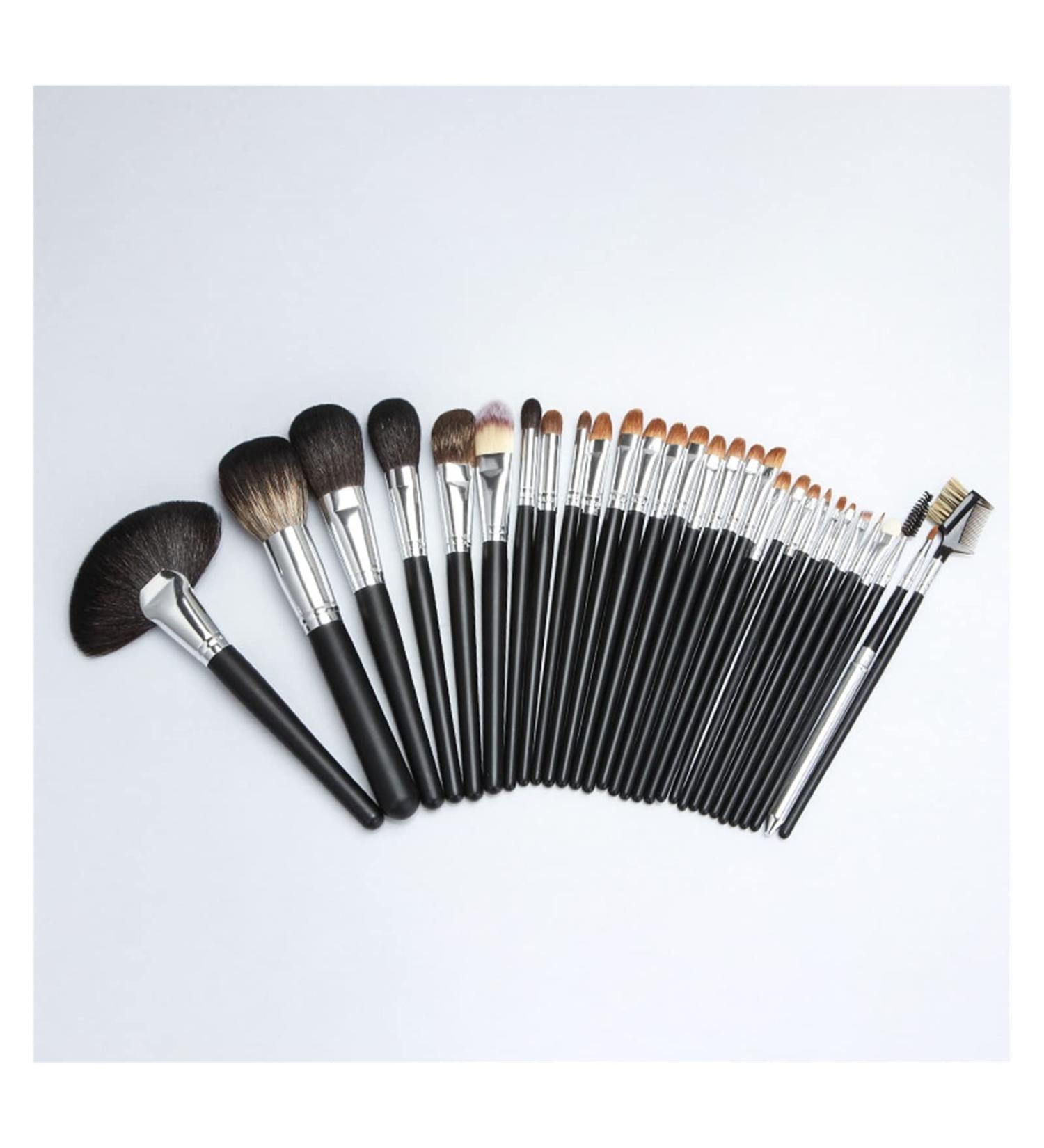 30-Piece Makeup Brush Set with Wooden Handles - Loose Powder & Professional Brushes for Flawless Application - Buy Online on GoSupps.com