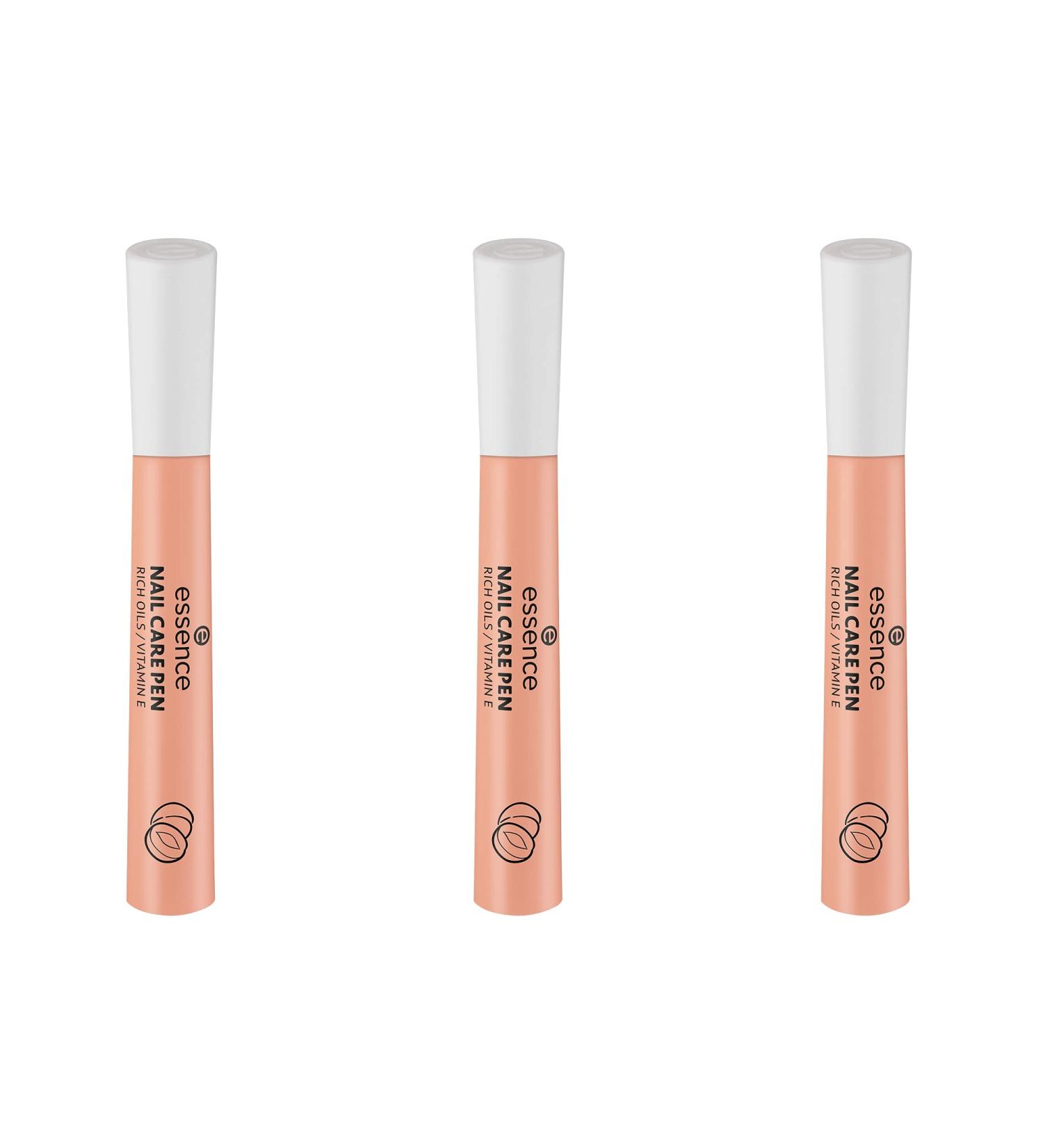 Essence Nail Care Pen - Nourishing Vegan Formula with Vitamin E | 3 Pack (15ml) - Acetone & Microplastics Free - Buy Online on GoSupps.com