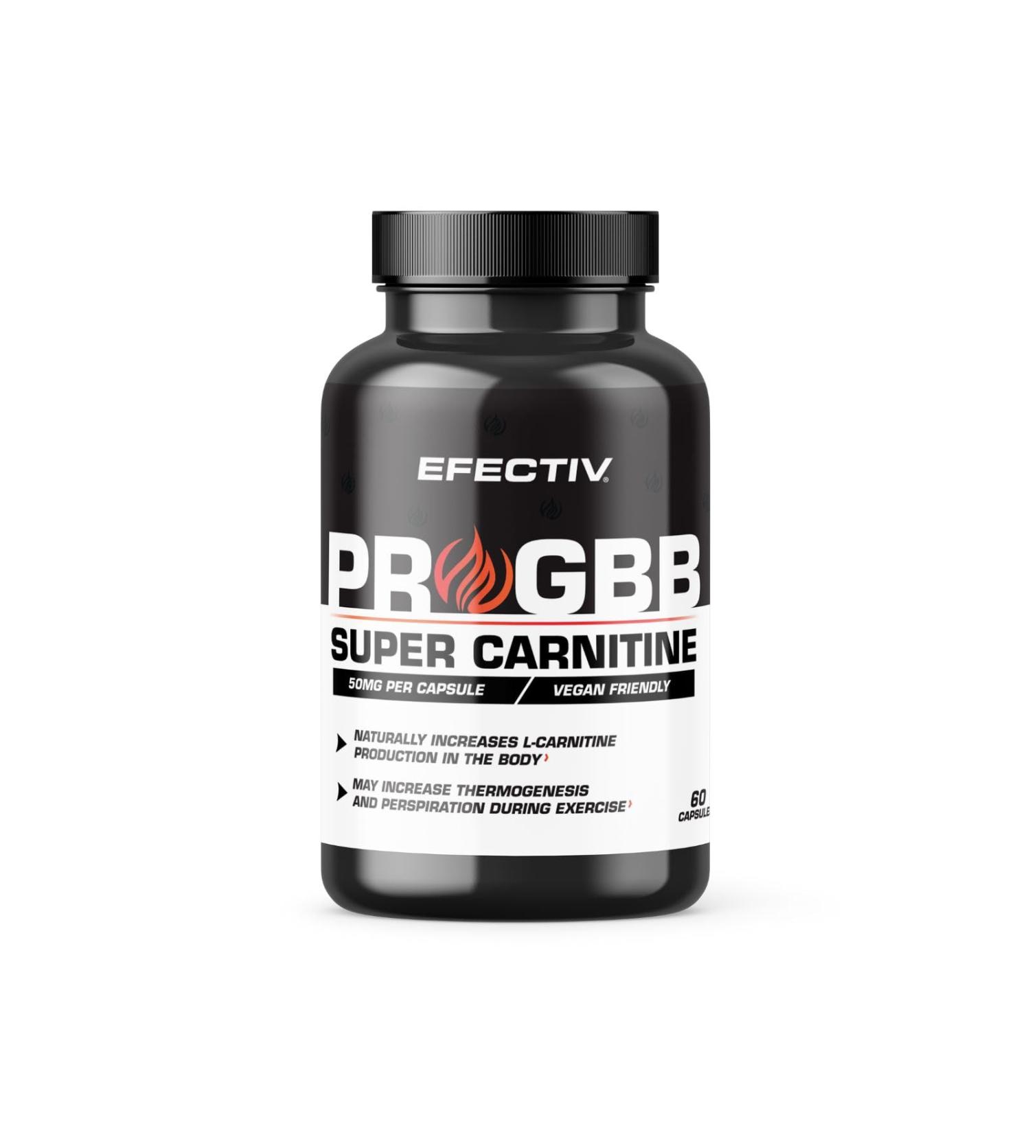 EFFECTIV Nutrition PROGBB Super Carnitine 60 Capsules - Weight Management Supplement - Buy Online on GoSupps.com