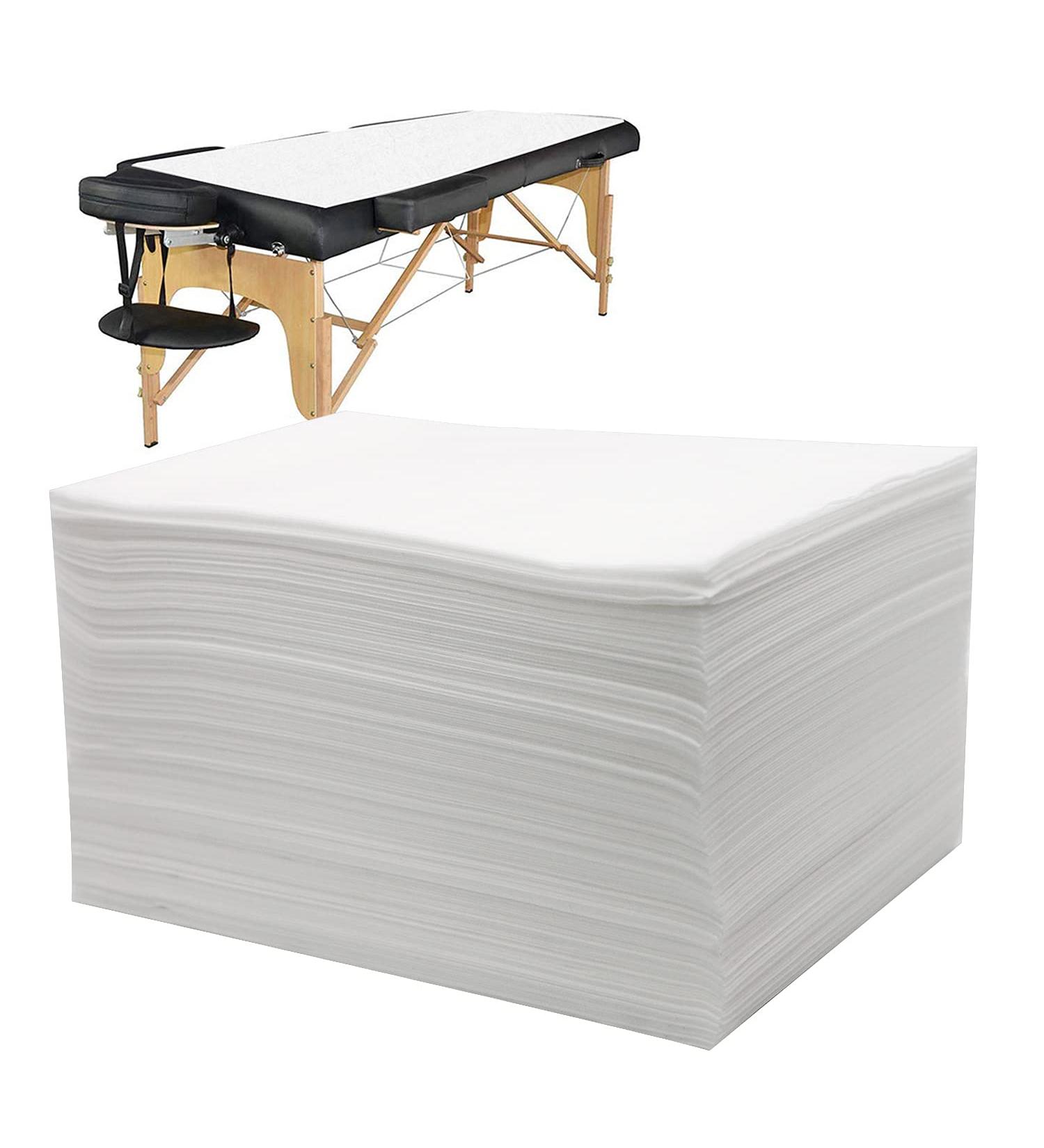 Bozikey 100PCS Disposable Massage Table Sheets - Spa Bed Covers for Estheticians, Tattoo, Waxing - Non-Woven Fabric 71 x 31 (White) - Buy Online on GoSupps.com