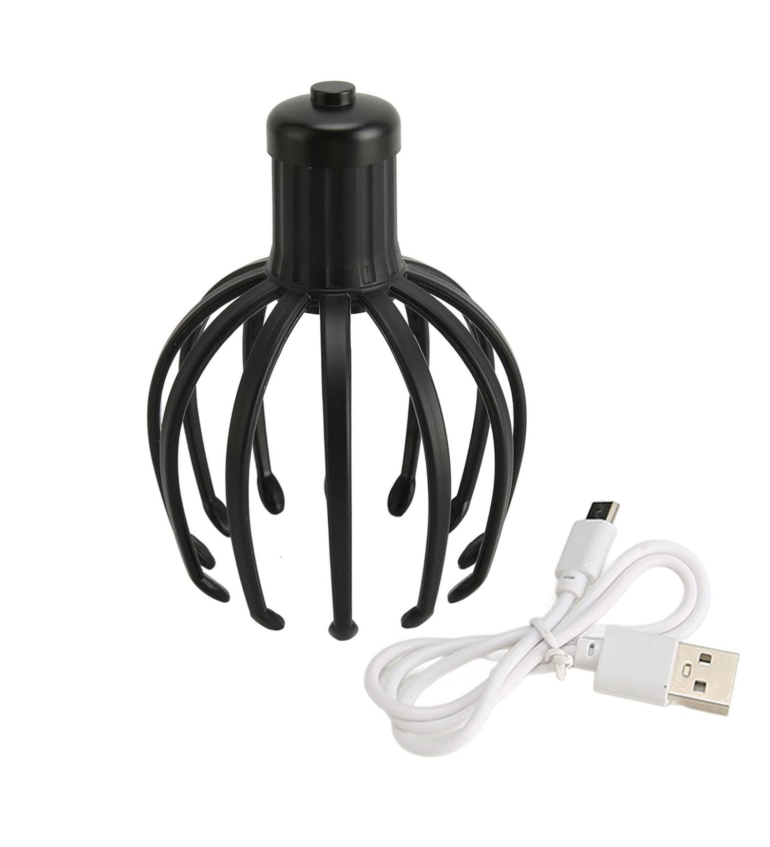 Wireless Electric Scalp Massager | Octopus Head Massage Device - Portable 360 with 3 Modes & 11 Vibrations - USB Rechargeable - Buy Online on GoSupps.com