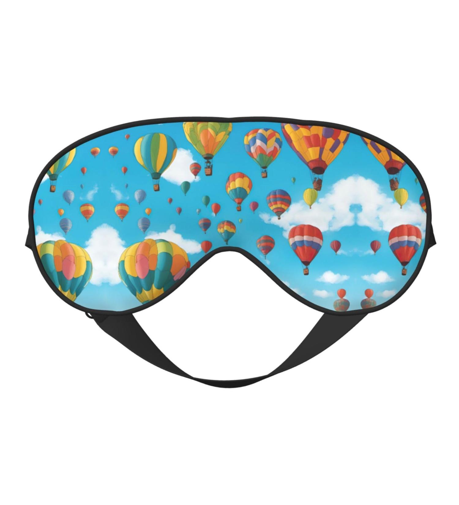 Colorful Blue Sky Print Eye Mask | Soft Comfort Unisex Sleep Mask for Travel Yoga & Shift Work - Perfect Black Shade Cover - Buy Online on GoSupps.com