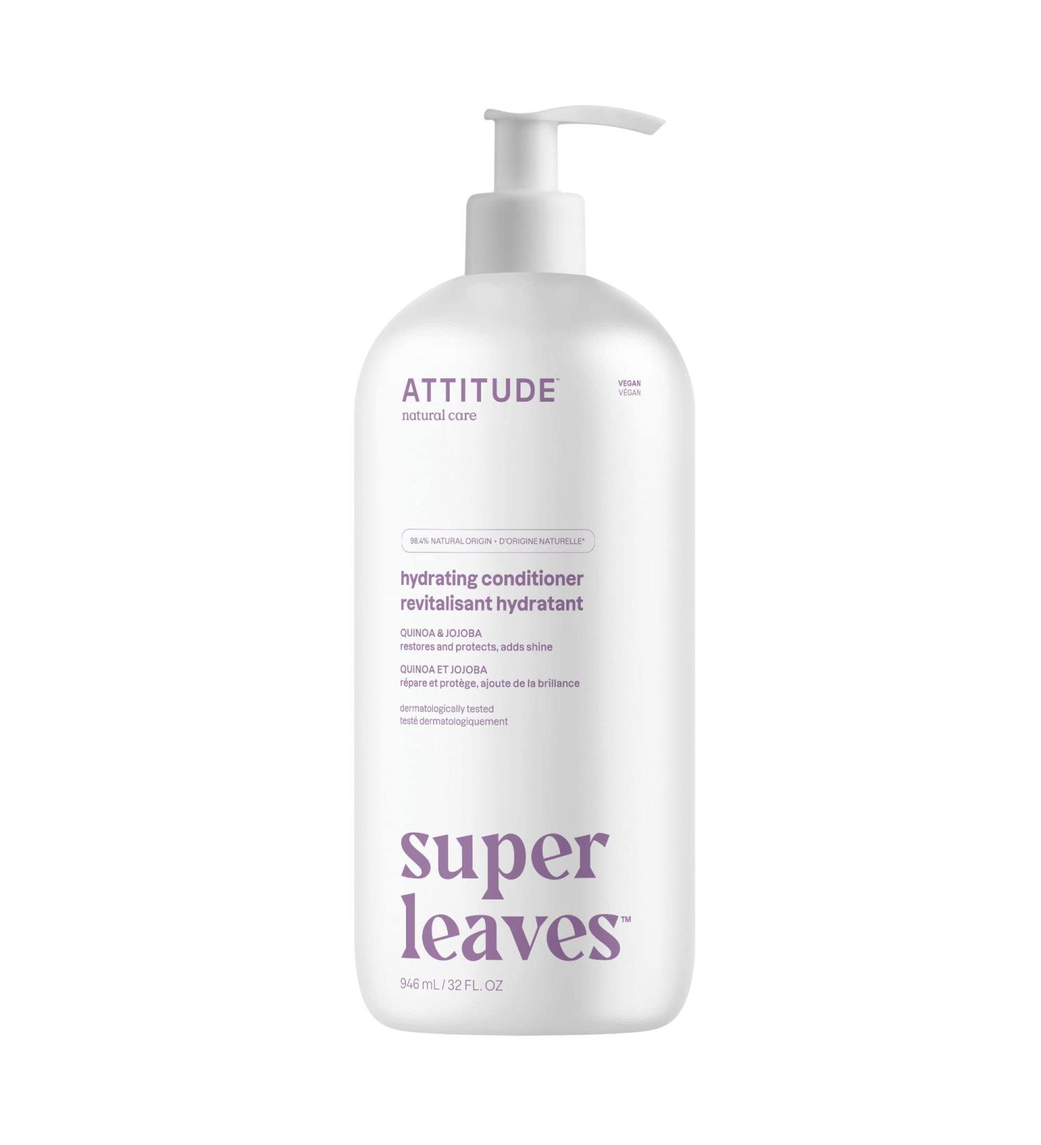 ATTITUDE Moisturizing Hair Conditioner | Plant-Based, Vegan & Cruelty-Free | Quinoa & Jojoba | 32 Fl Oz - Buy Online on GoSupps.com