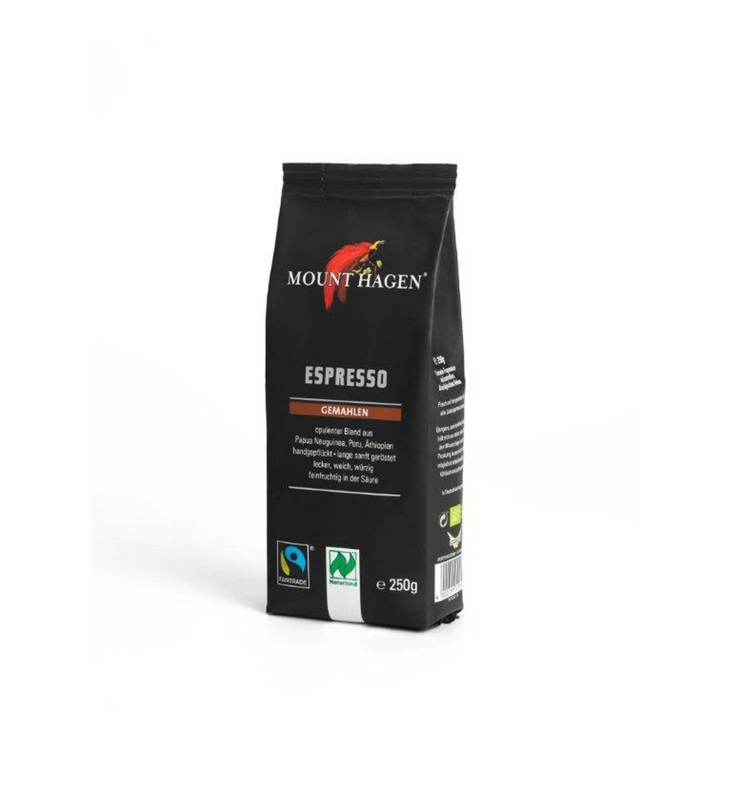 Espresso Ground Coffee FAIR Trade BIO 250 g - MOUNT HAGEN