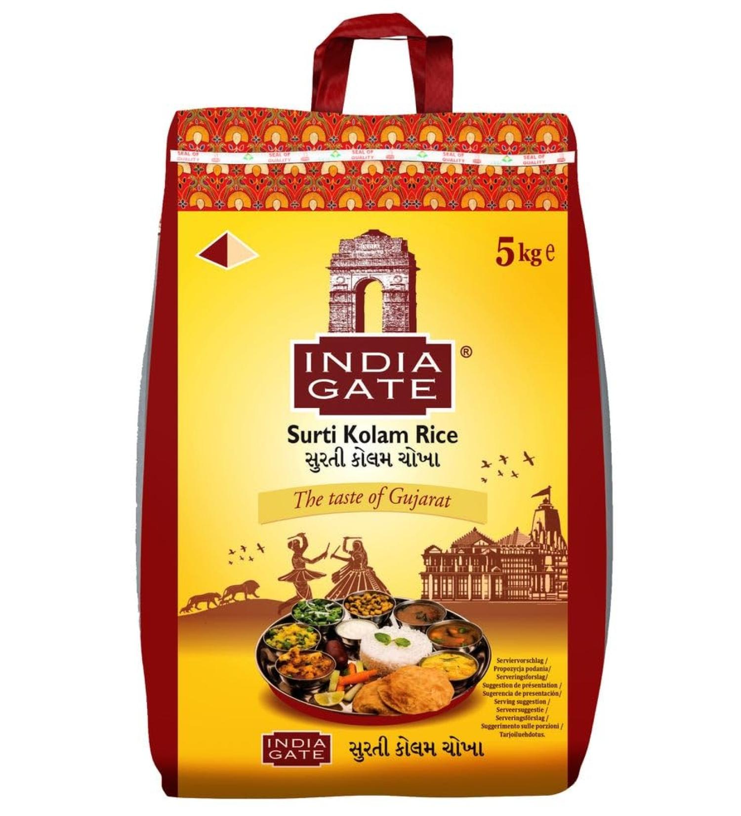 KRBL limited India Gate Surti Kolam Rice 5kg - Buy Online on GoSupps.com