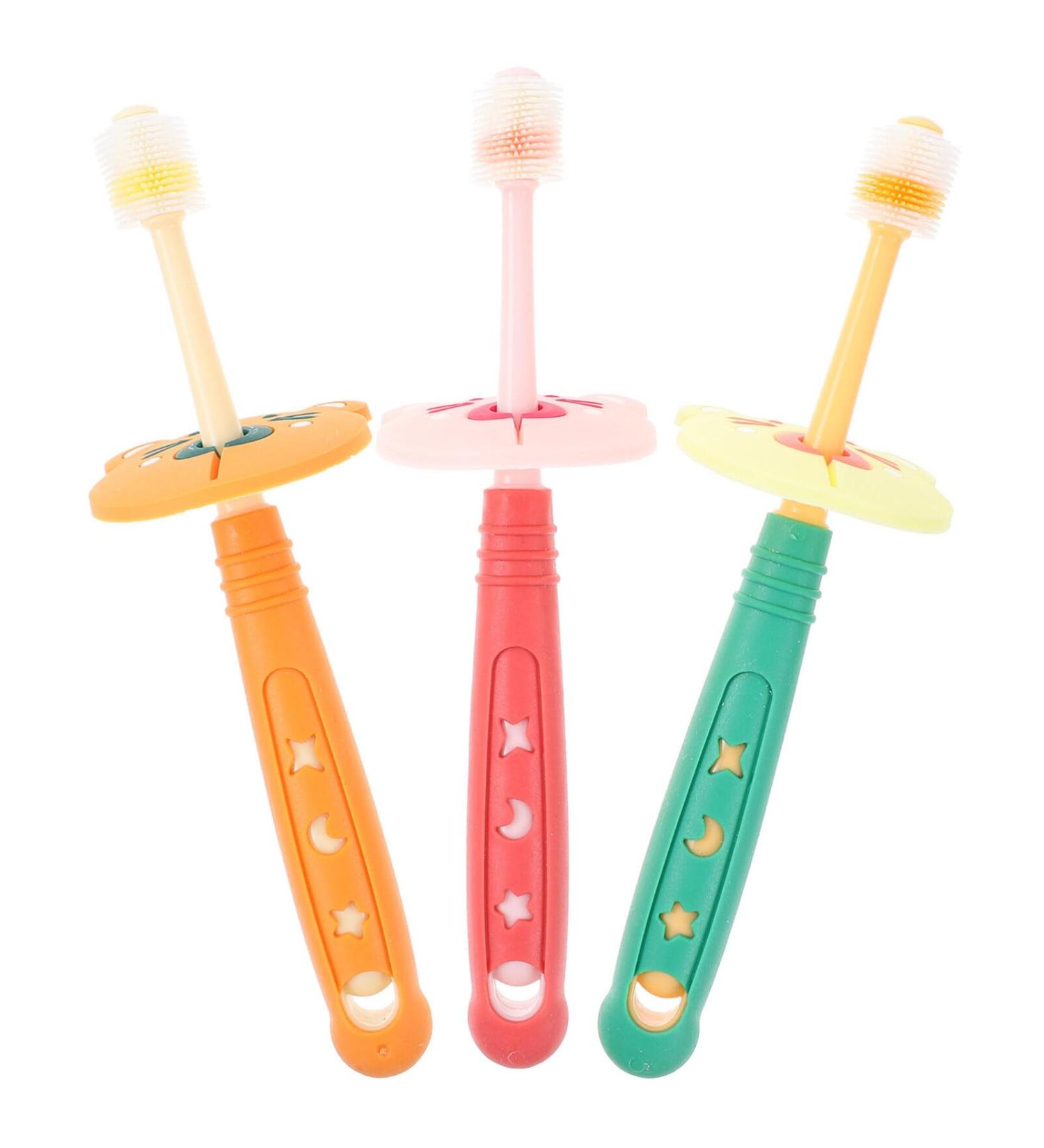 3st toothbrush coffin for babies baby brush made of silicone oral care for babies banana from silicone teeth clean cleaning brush pp soft fur child