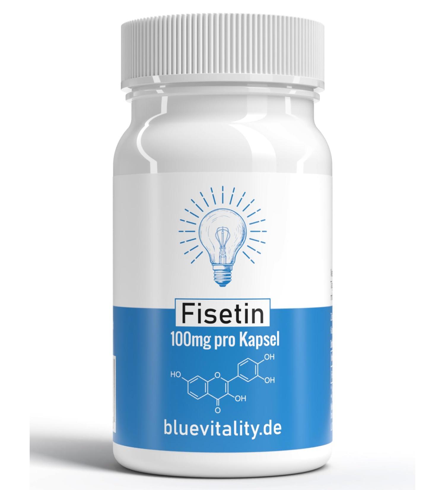  BlueVitality Fisetin 200mg | 60 Capsules | High Dosage | Laboratory Tested & Made in Germany - Buy Online on GoSupps.com