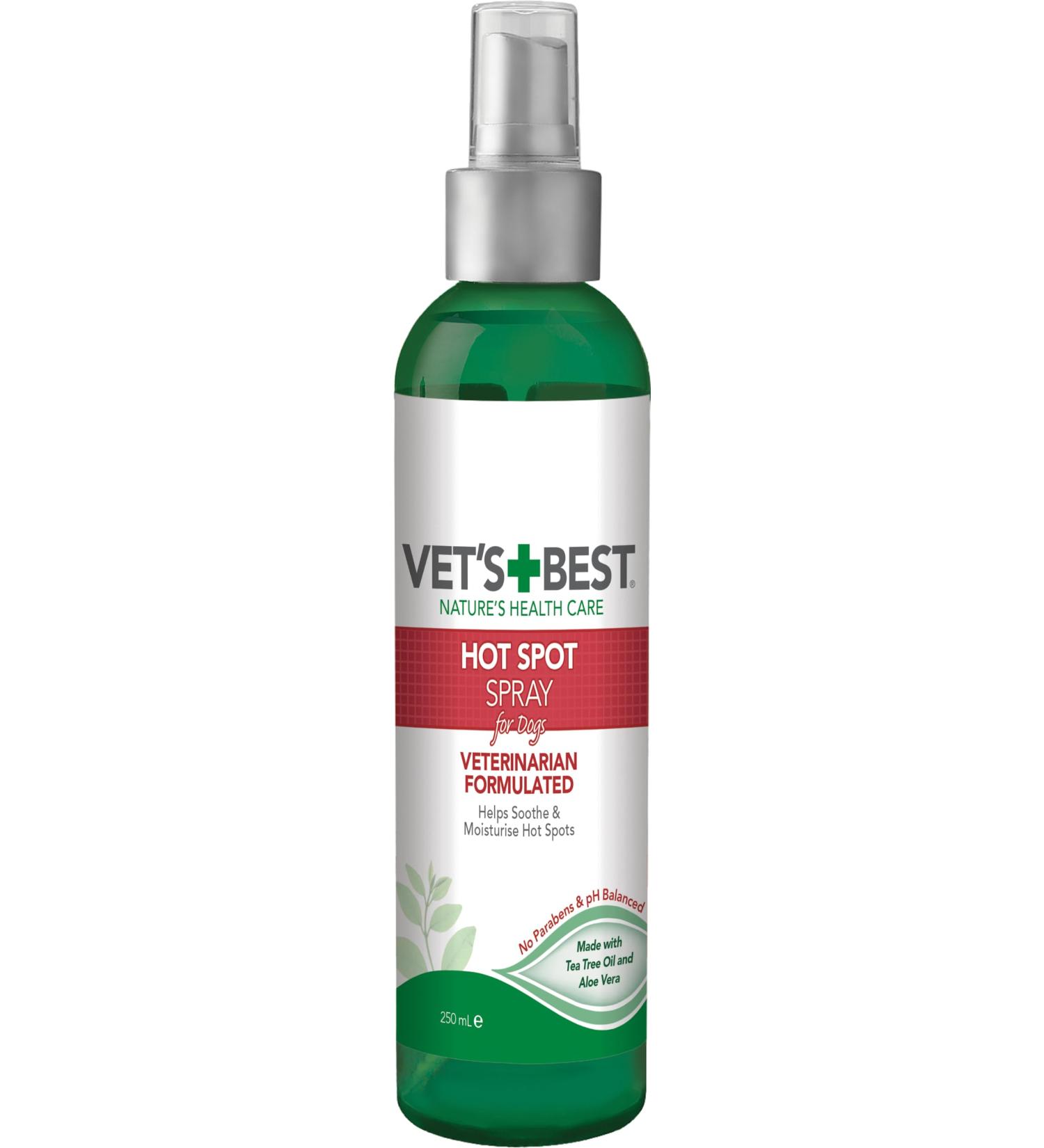 Vet's Best Hot Spot Relief Spray - 250ml | Soothes Dry Skin, Itching & Hot Spots | No-Sting & Alcohol-Free - Buy Online on GoSupps.com