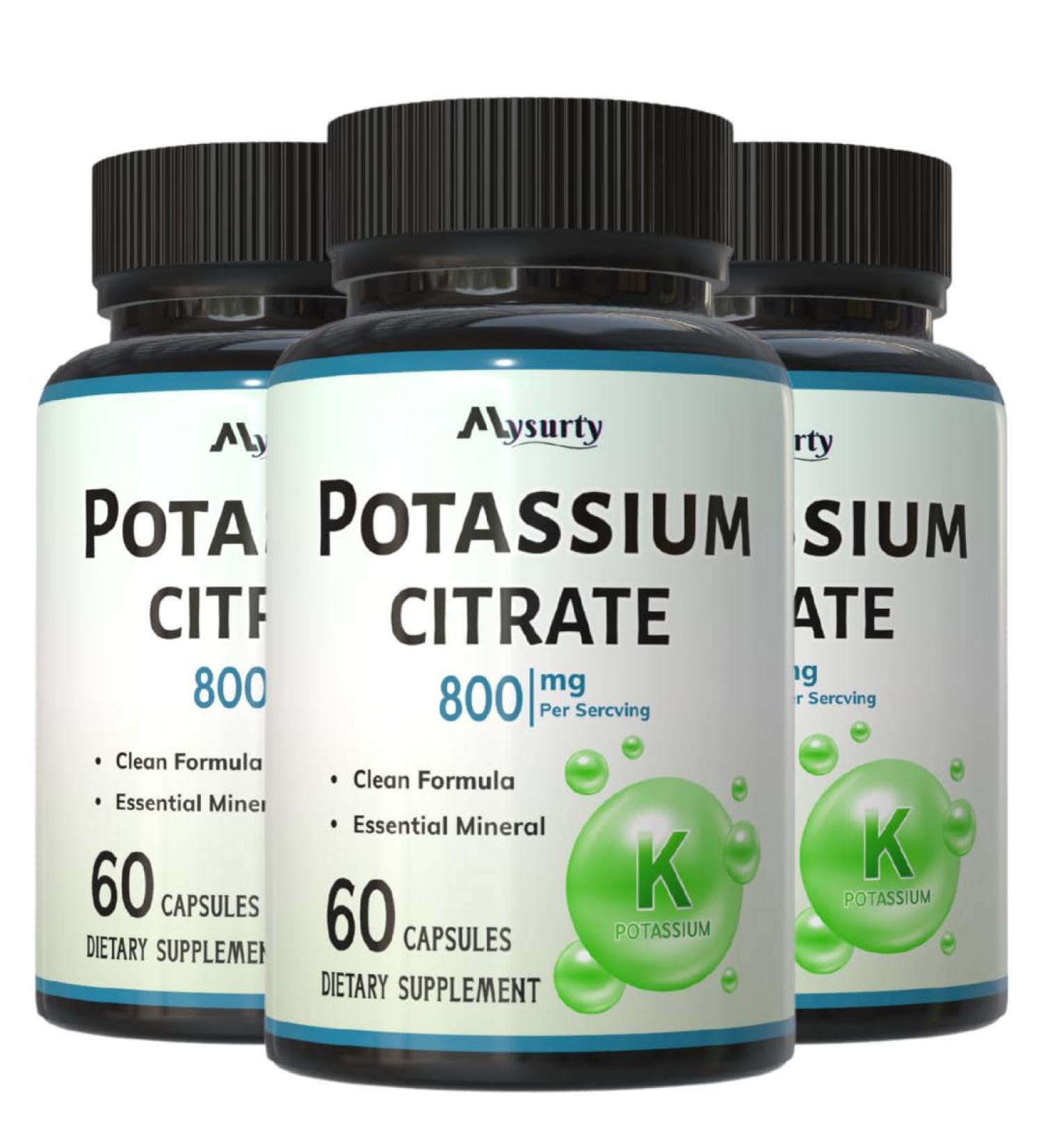 Potassium Citrate | Citrate Capsules| potassiumm Supplement | CitratePotassium Capsules | Capsule for Men & Women - 60 Capsule (Pack 3) - Buy Online on GoSupps.com