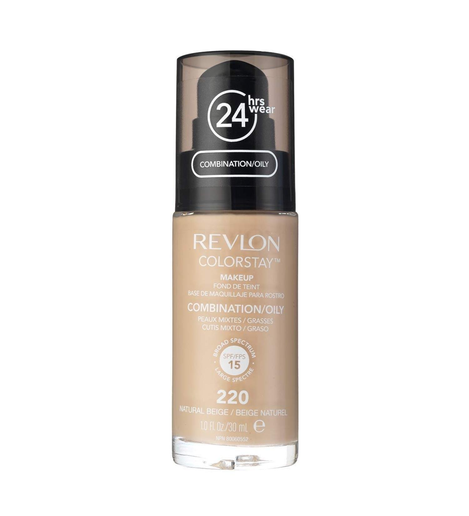 Revlon Colorstay normal and combination skin natural beige foundation with dosing cap 30 ml Lot de 1 Beige