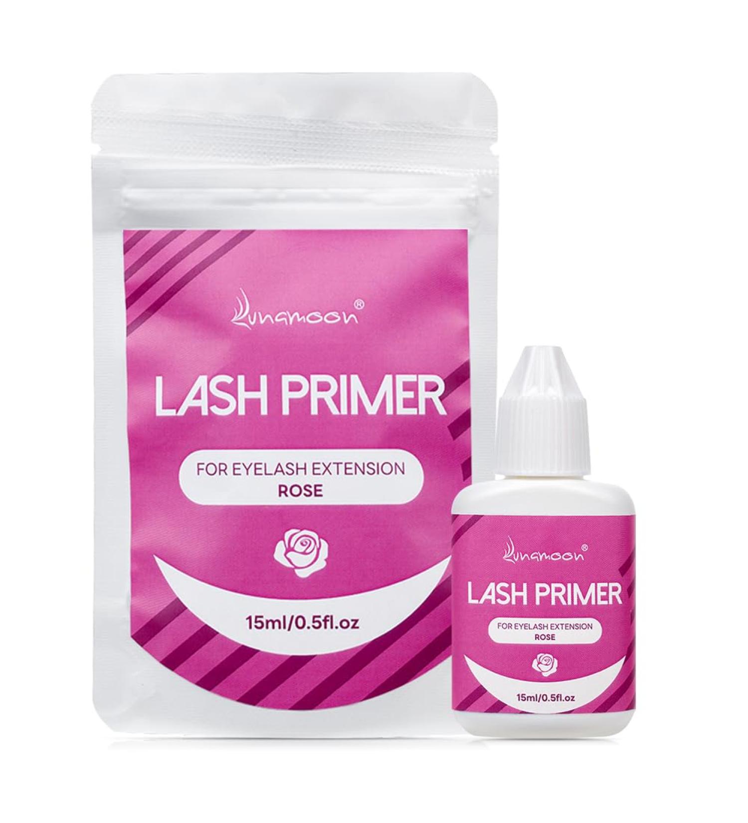 Lunamoon Lash Primer 15ml - Enhance Eyelash Extensions Boost Adhesive Strength & Eyelash Health | Primer Rose - Buy Online on GoSupps.com
