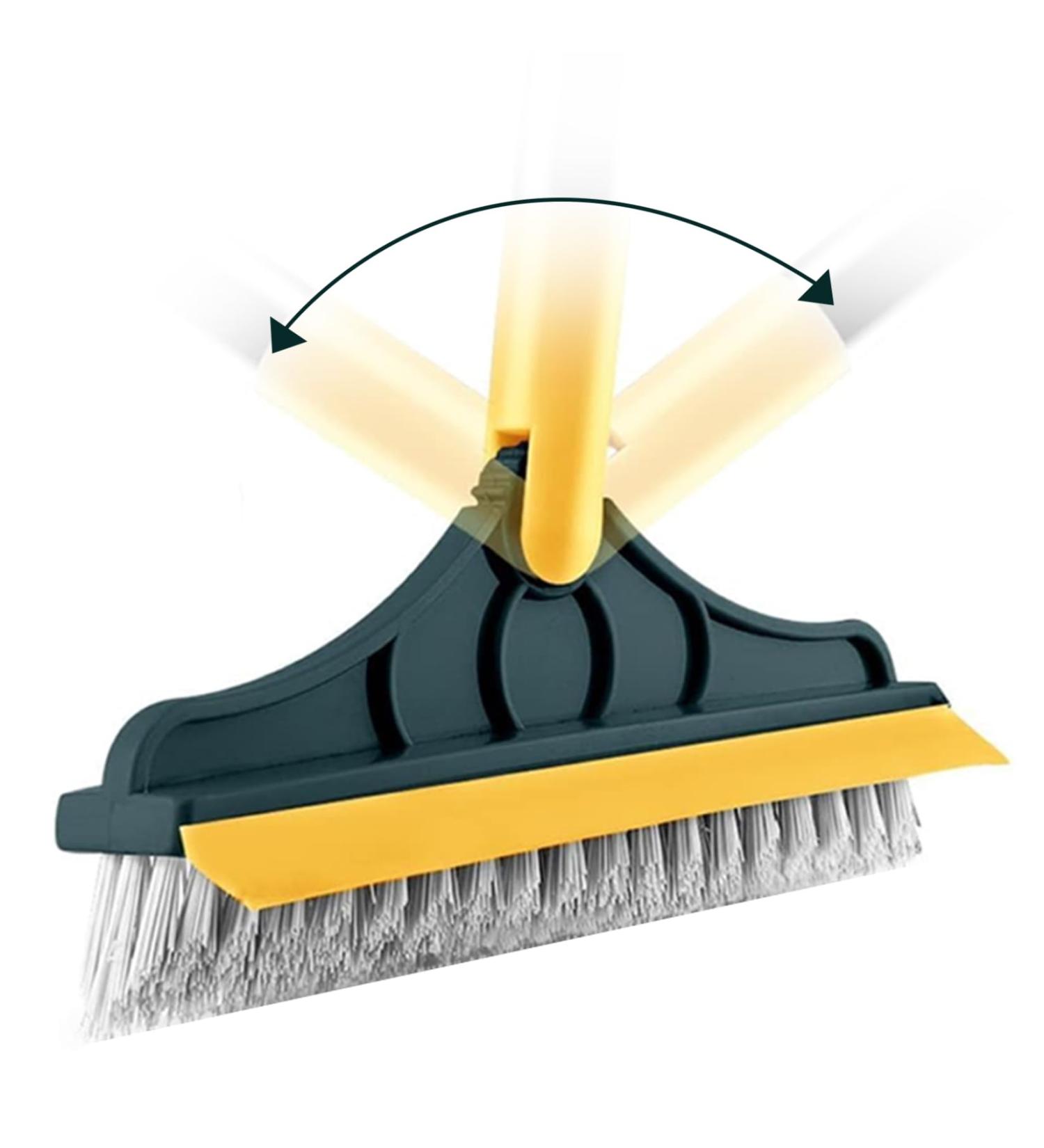 2 in 1 Cleaning Scrub Brush 120 Rotating Detachable Floor Scrub Brush with Long Handle V-Shaped Shower Brush for Cleaning with Squeegee for Bathroom Kitchen 2 in 1 Cleaning Scrub Brush Shower - Buy Online on GoSupps.com