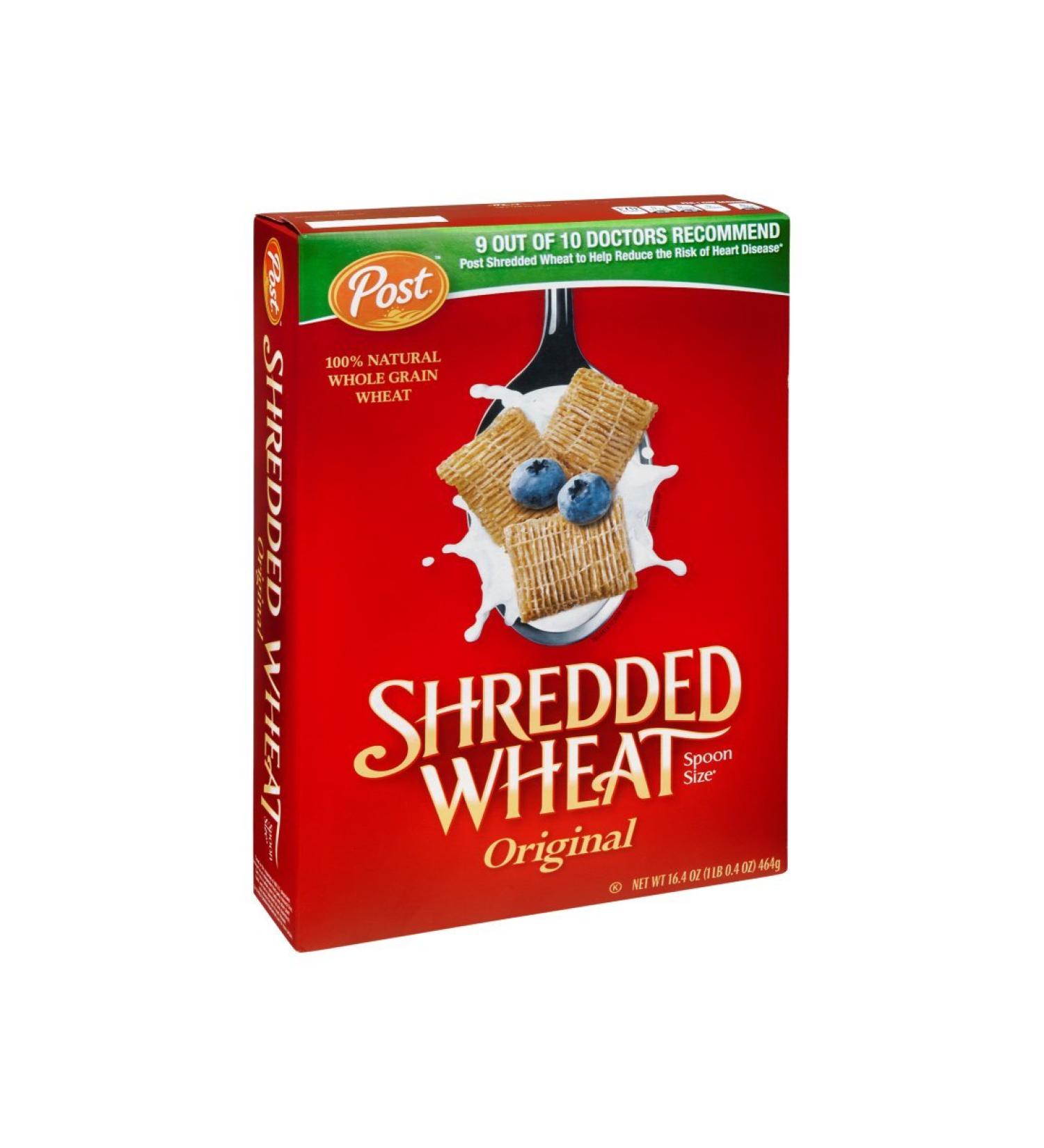 Post Shredded Wheat Original Spoon Size Cereal, 16.4 oz (Pack of 6)