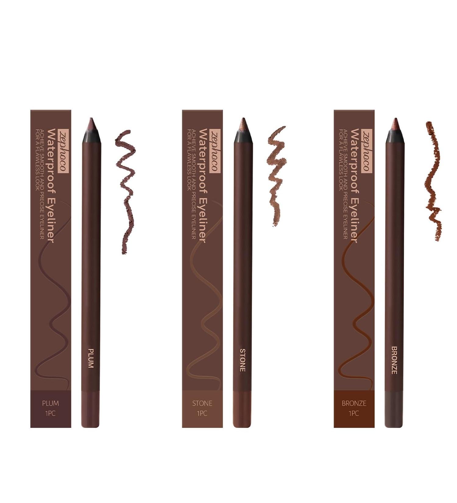  Xifyjus Beyonddraw Eyeliner Pencil Waterproof Plum 24 Hr Waterproof Eyeliner Duo Sharpenable 2 in 1 Persona Eye Pencil No Smudging Fading Smooth and Easy to Color Creat a Perfect Look(D+E+F) - Buy Online on GoSupps.com