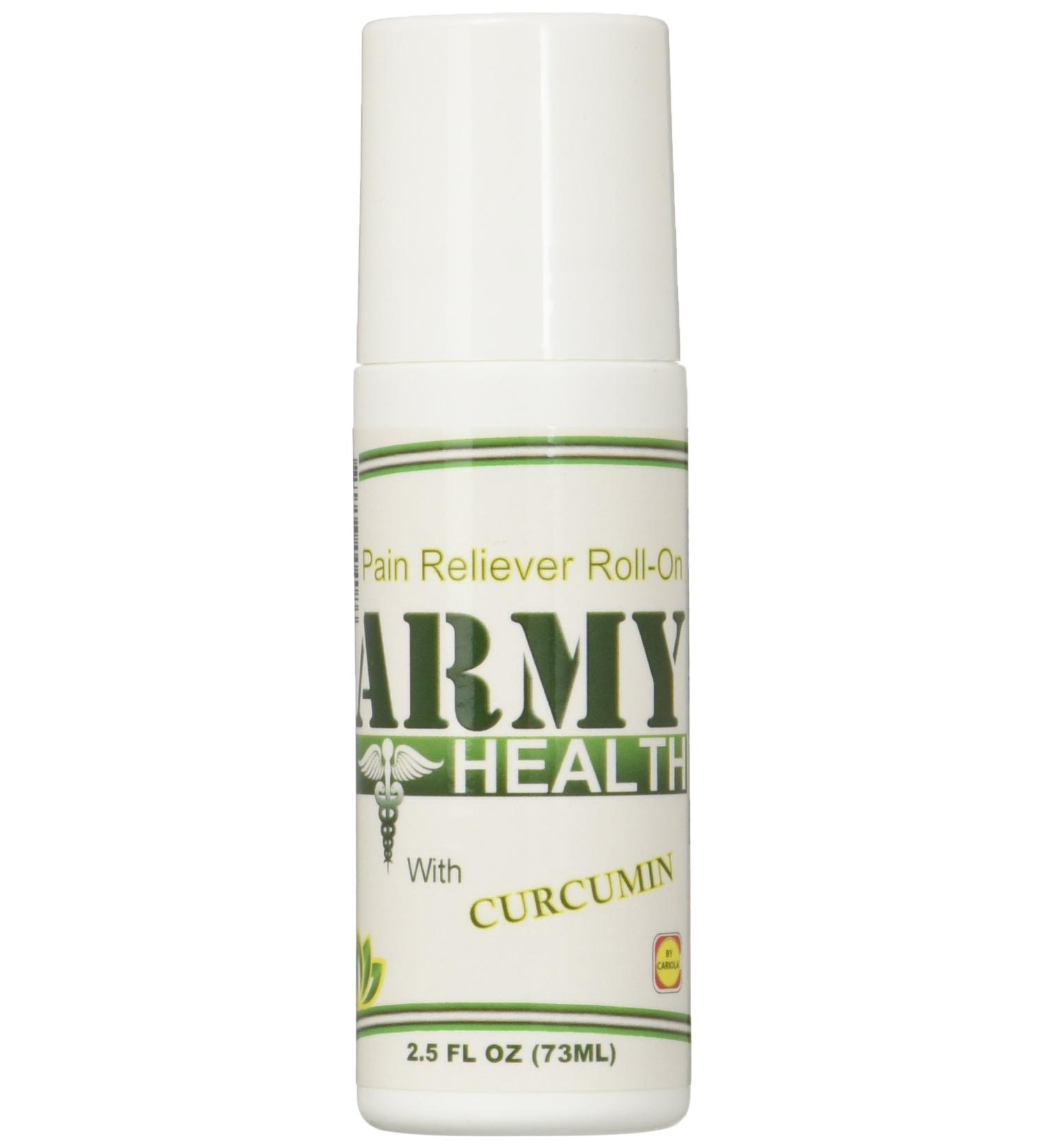 ARMY HEALTH Roll On 100% Natural Turmeric Curcumin - Pain Reliever - Inflammation - Migraine - Pain Neck and BackAche - Joint and Muscle Pain (1)