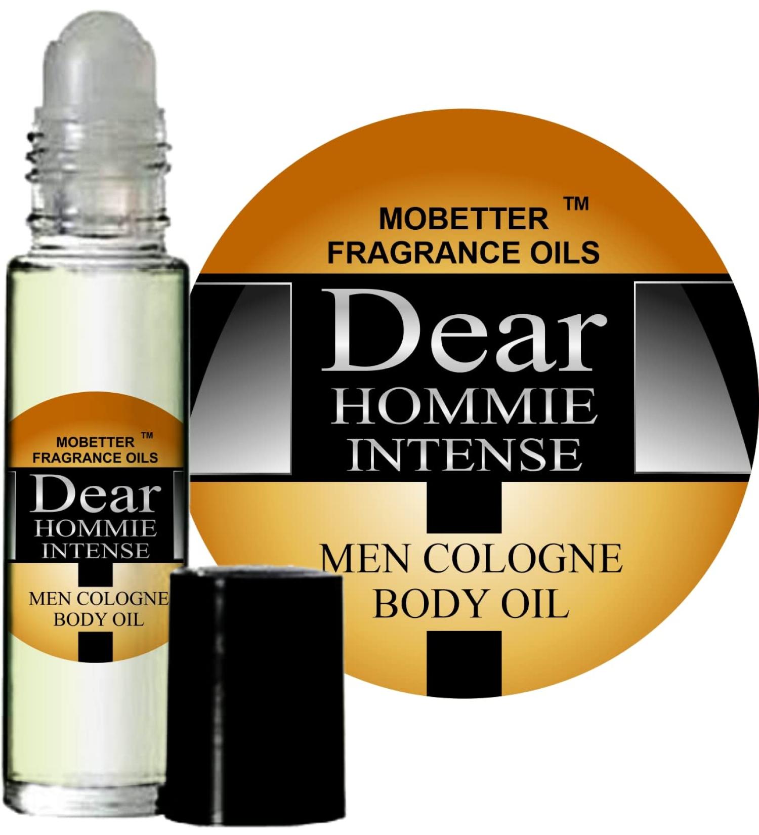MOBETTER FRAGRANCE OILS Dear Hommie Intense Men Cologne Body Oil 1/3 oz roll on Glass Bottle