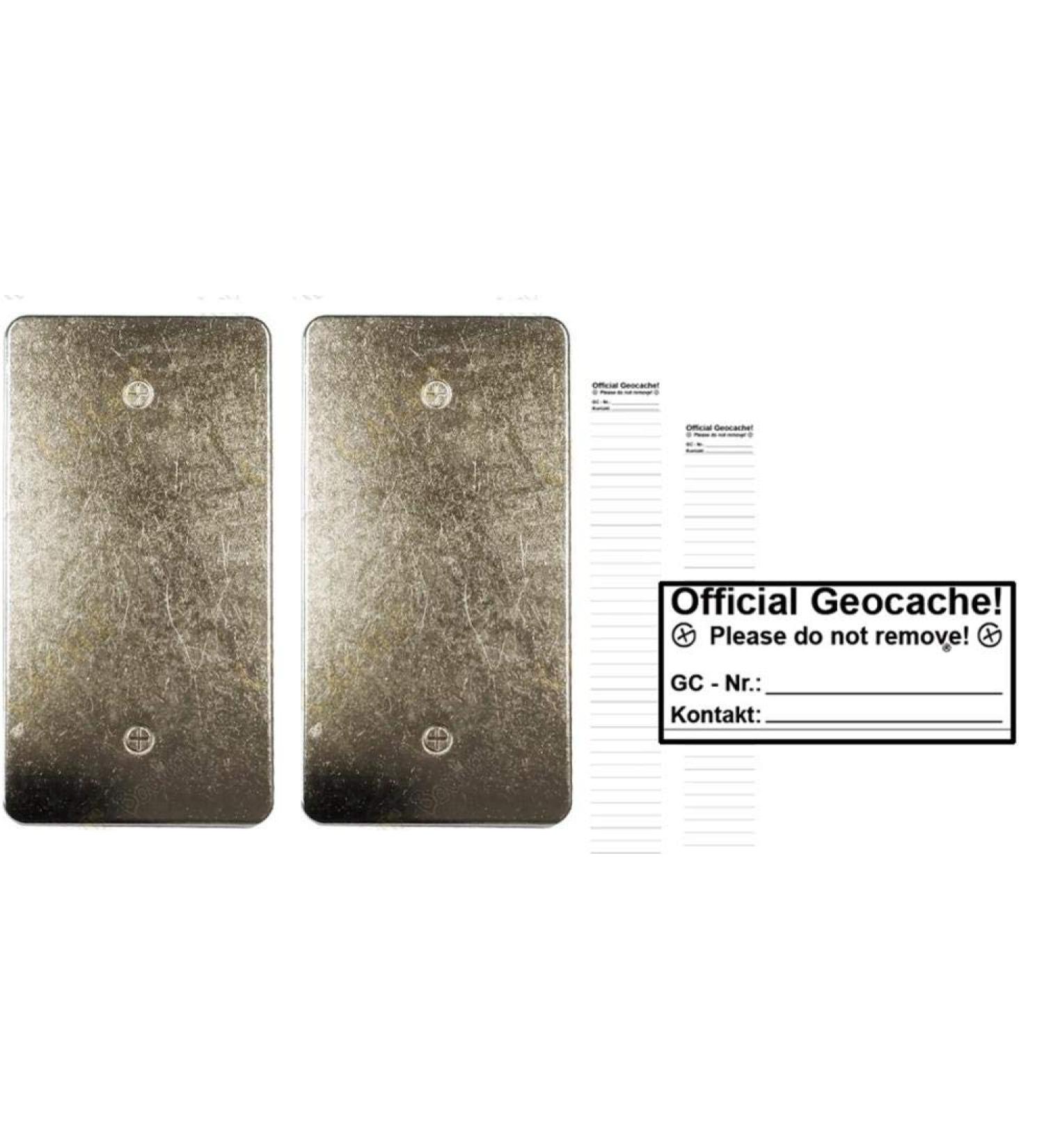 Geo-Versand Unisex Adult Geocaching Hideout Magnetic D5 Metal Plate - Silver Geocache Cover for International Shipping - Buy Online on GoSupps.com