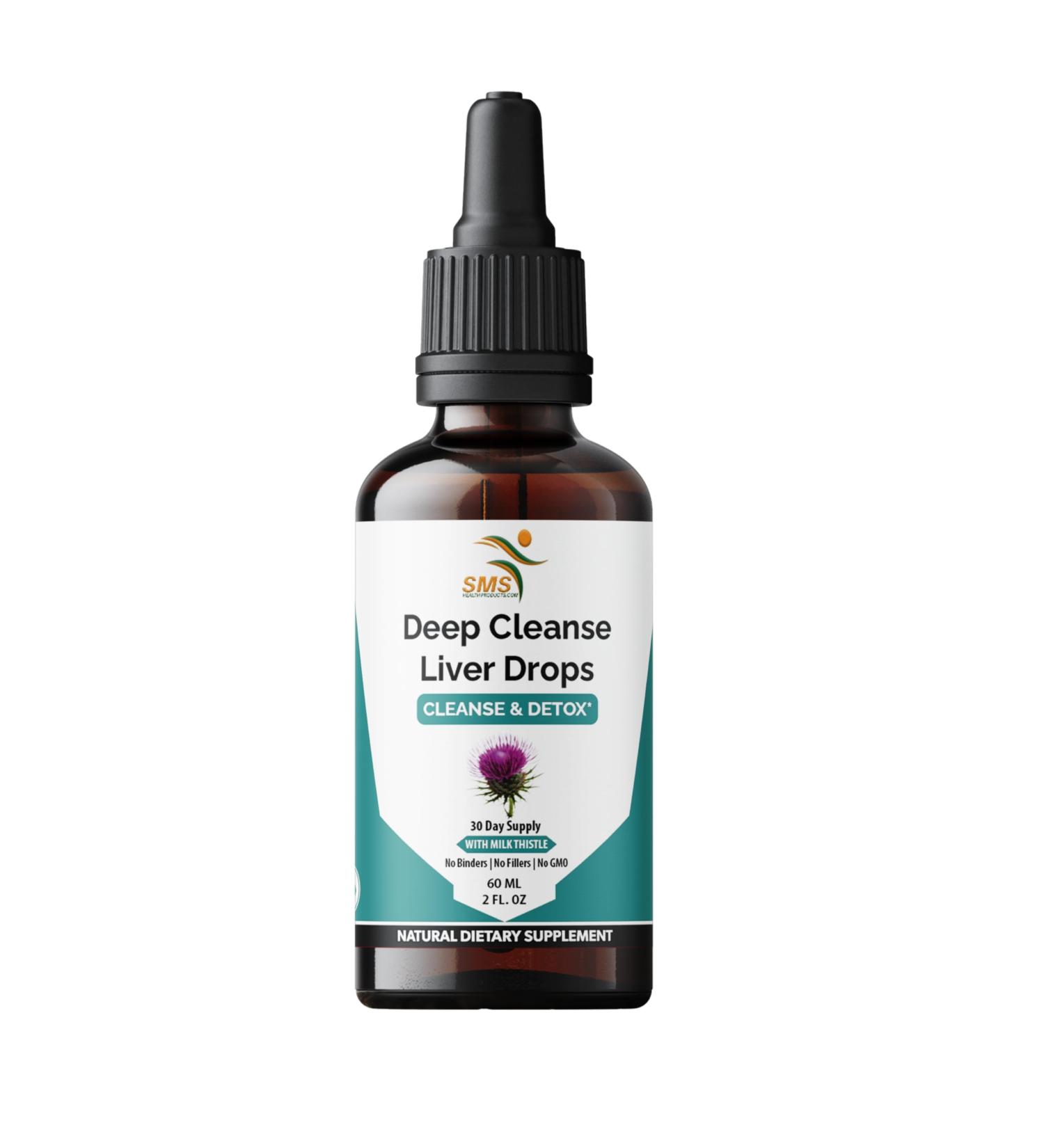 Deep Liver Cleanse Detox & Repair with Milk Thistle Liquid Drops Liver Detox Liquid with Artichoke Extract Dandelion Leaf & Turmeric Curcumin for Immunity & Daily Cleanse 2 fl oz Bottle