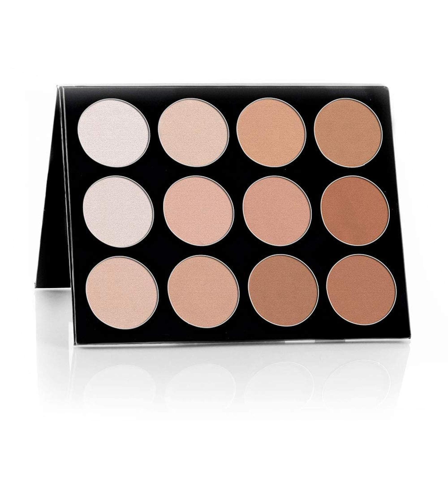 Mehron Celebre Pro-HD Pressed Powder Contour & Highlight Palette - 12 Shades - Buy Online on GoSupps.com