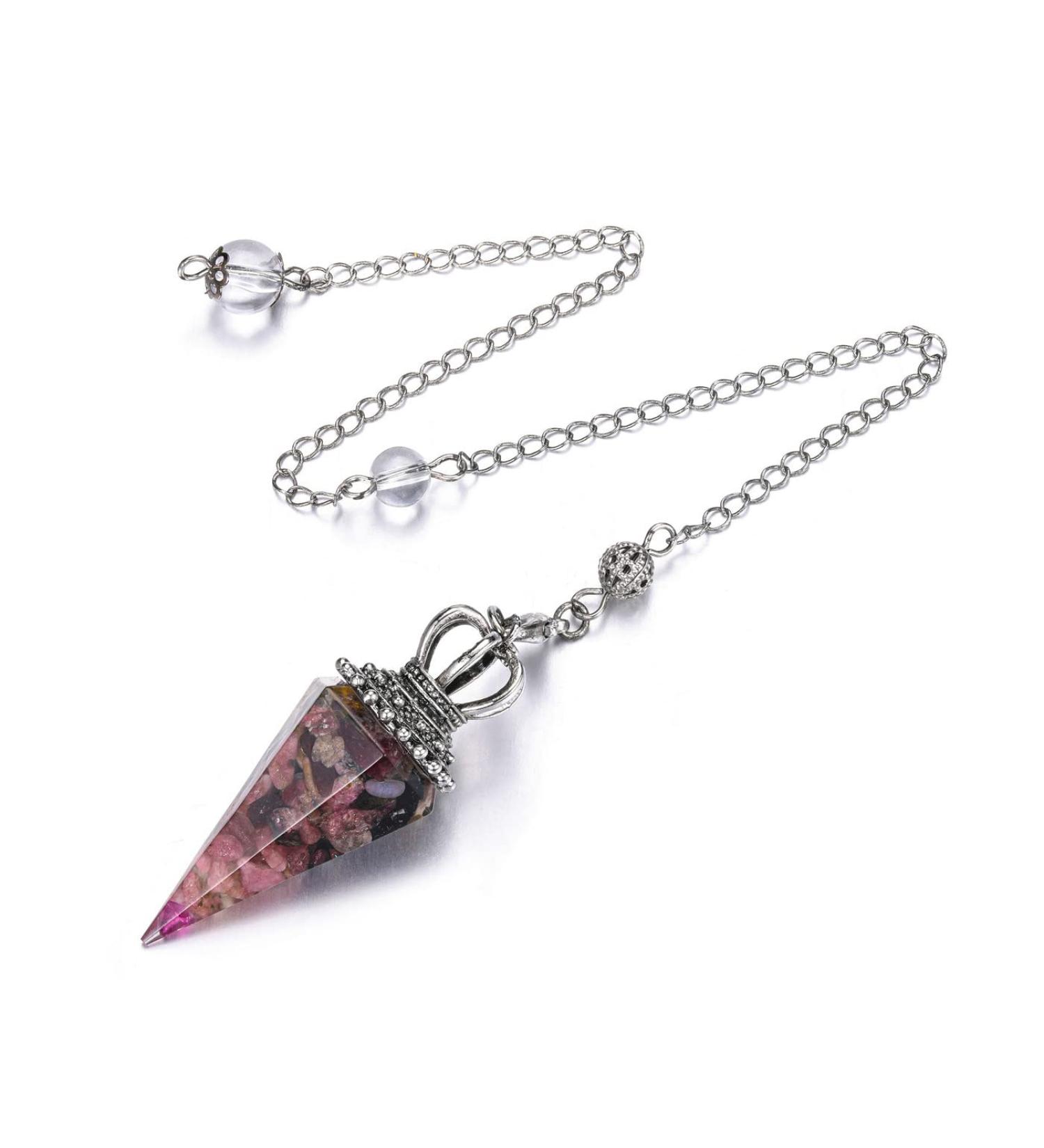 JOVIVI Pendulum Crystal Tourmaline Dowsing Crystals Pendulum Divination Scrying Healing Crystal Gemstone Quartz Stone Pendant for Reiki Grid Meditation Witchcraft Wicca Tourmaline Crystal Pendulum - Buy Online on GoSupps.com