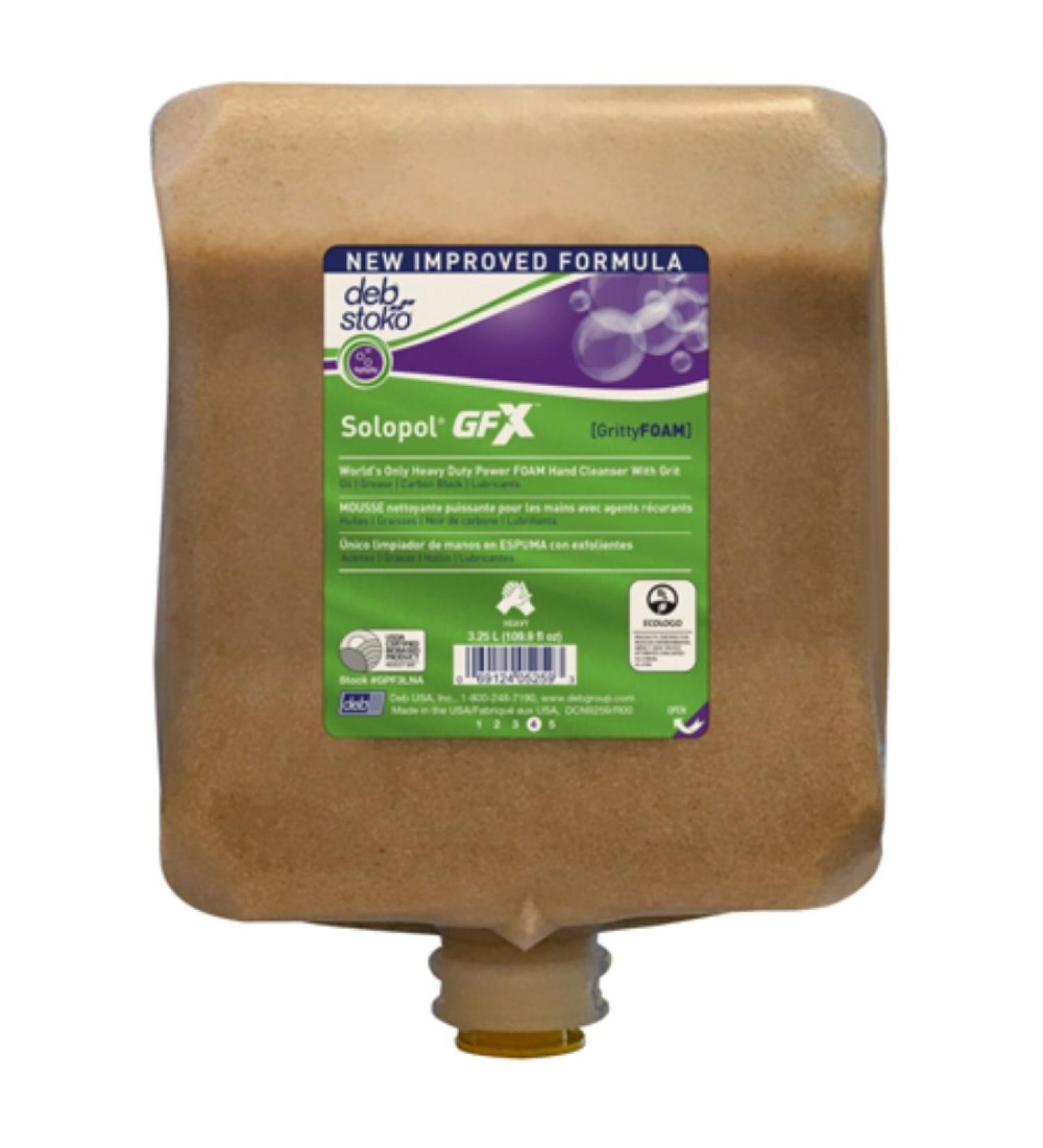 Deb Group 3.25 Liter Refill White Solopol GrittyFOAM Foam Soap (2 Per Case) 14.65 Fl Oz (Pack of 15)