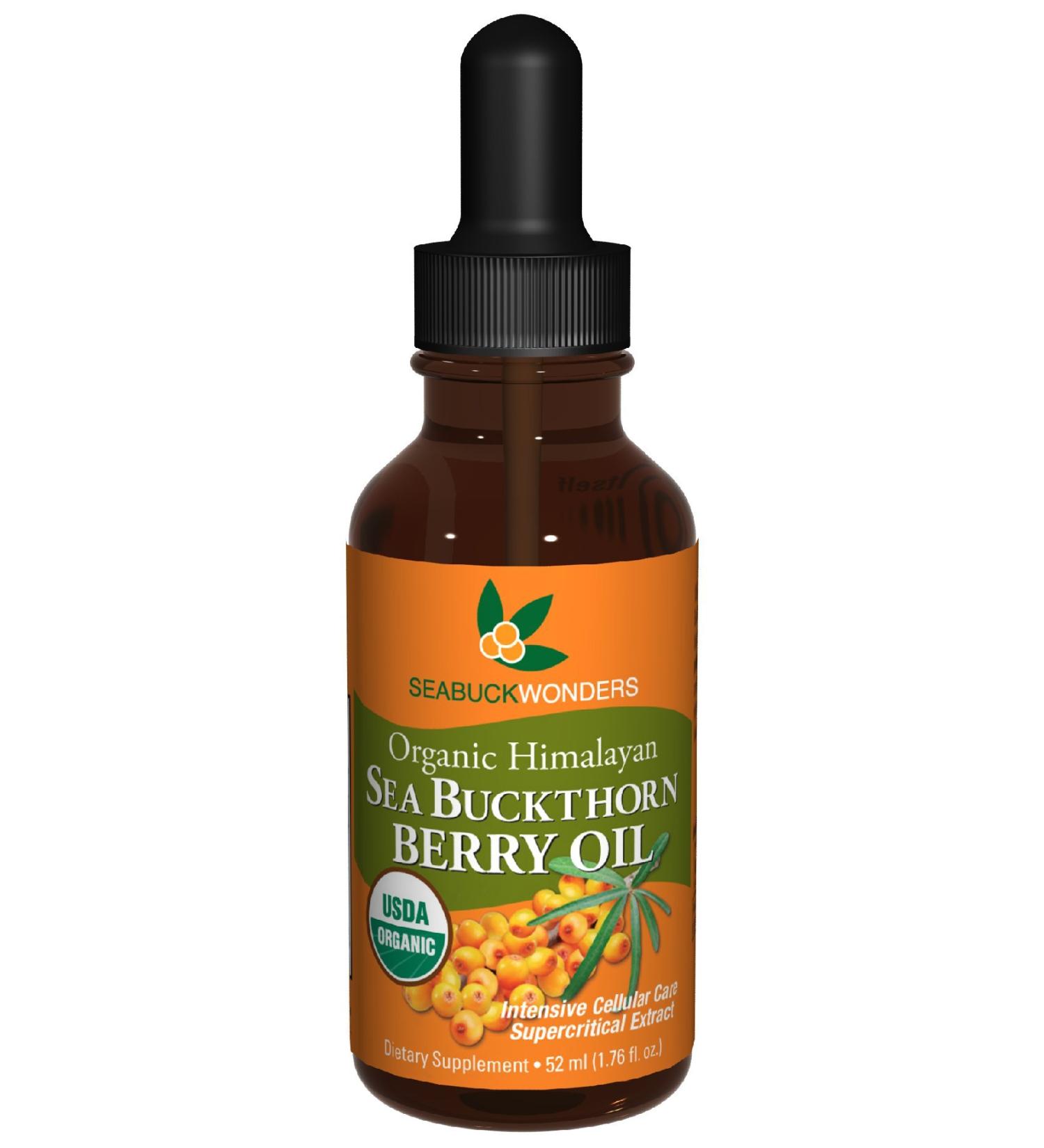 Buy 100% Certified Organic Sea Buckthorn Berry Oil - 1.76 FL OZ for International Shipping - Buy Online on GoSupps.com
