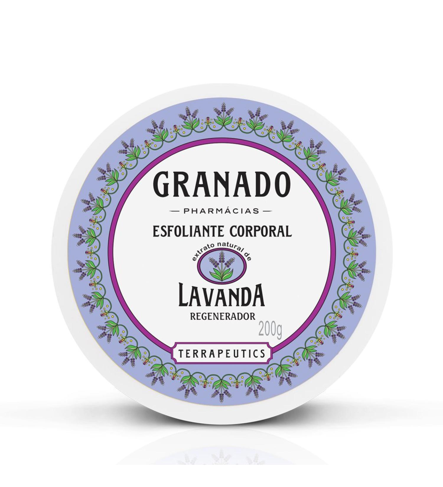 Granado - Linha Terrapeutics - Esfoliante Corporal Regenerador Lavanda 200 Gr - (Terrapeutics Collection - Lavender Regenerating Body Scrub Net 7.05 Oz)